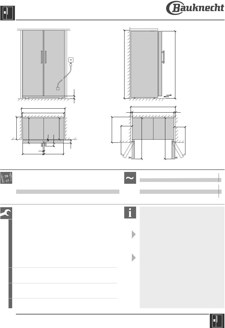 BAUKNECHT KR 1958 A+++ Installation Instructions