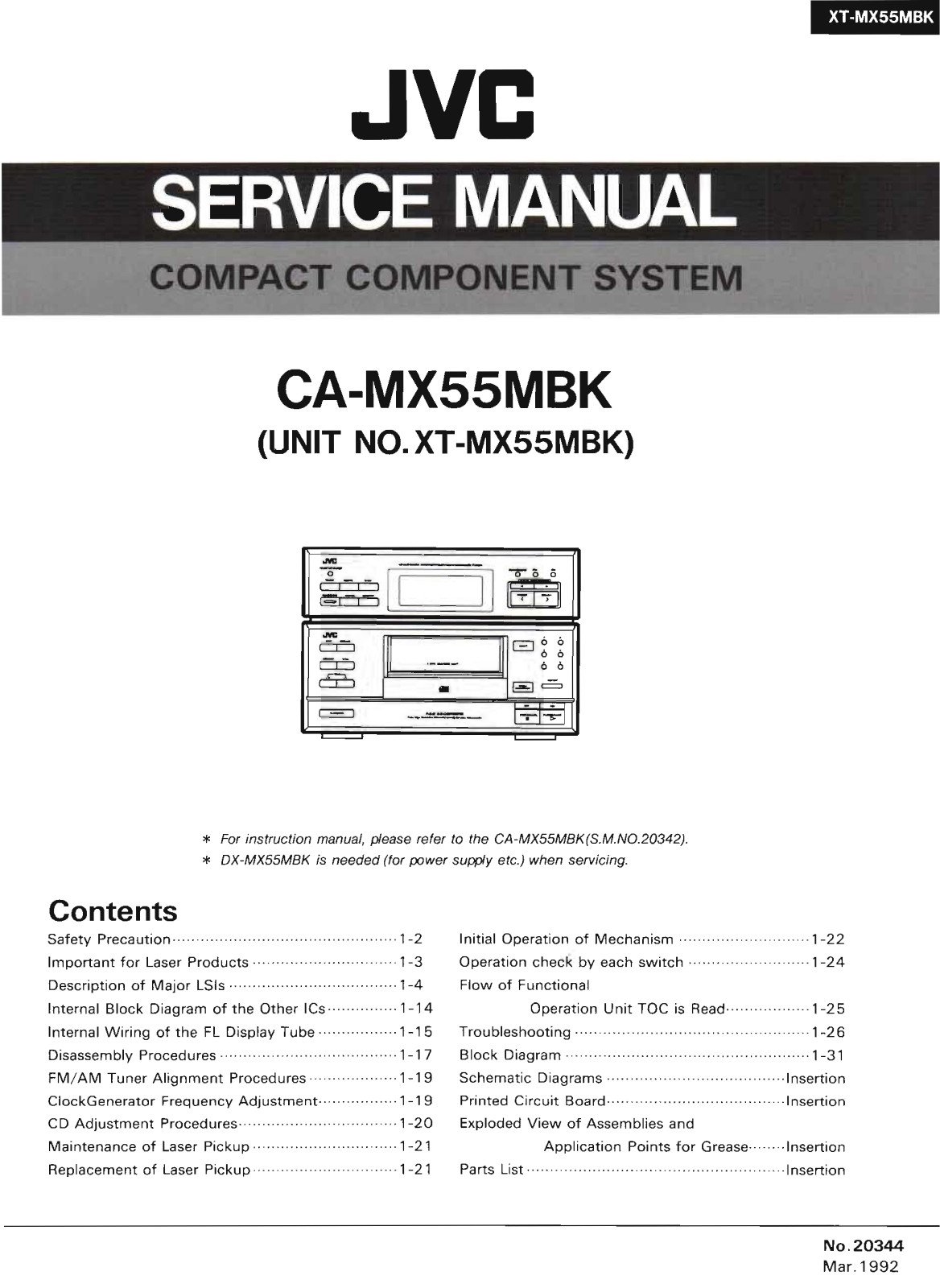 Jvc CA-MX55-MBK Service Manual
