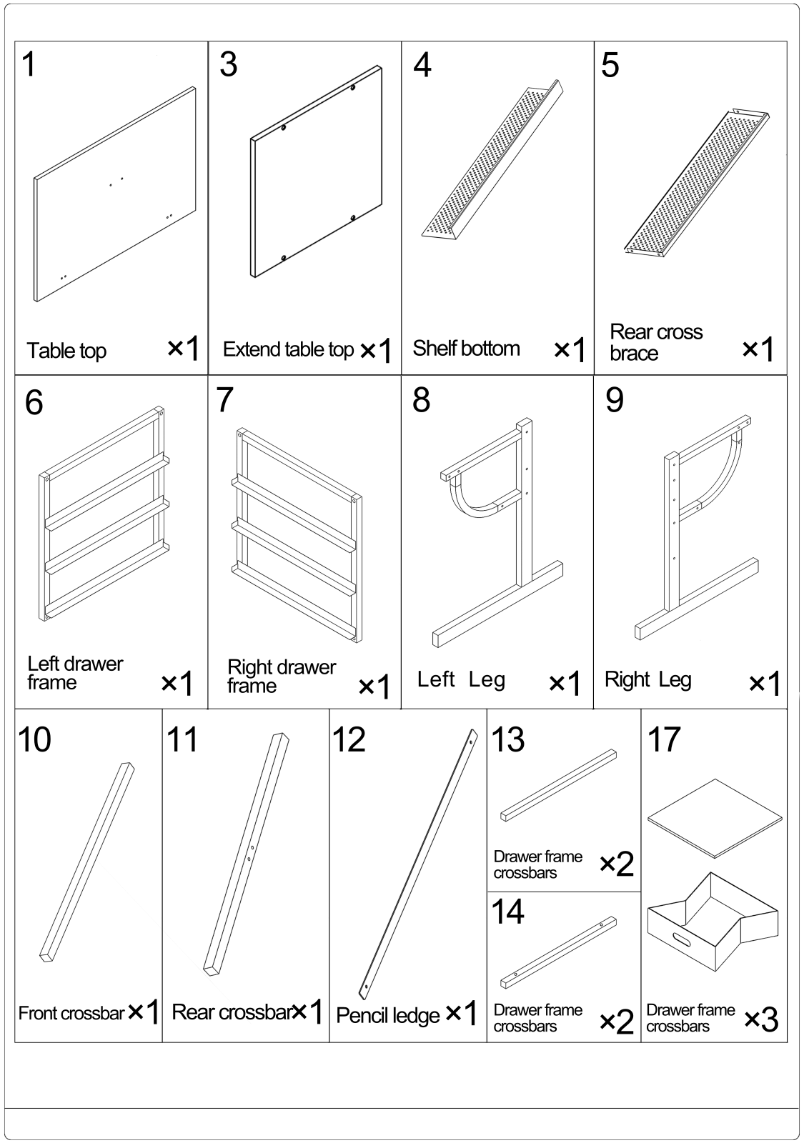Inbox Zero W008872236 ASSEMBLY INSTRUCTIONS
