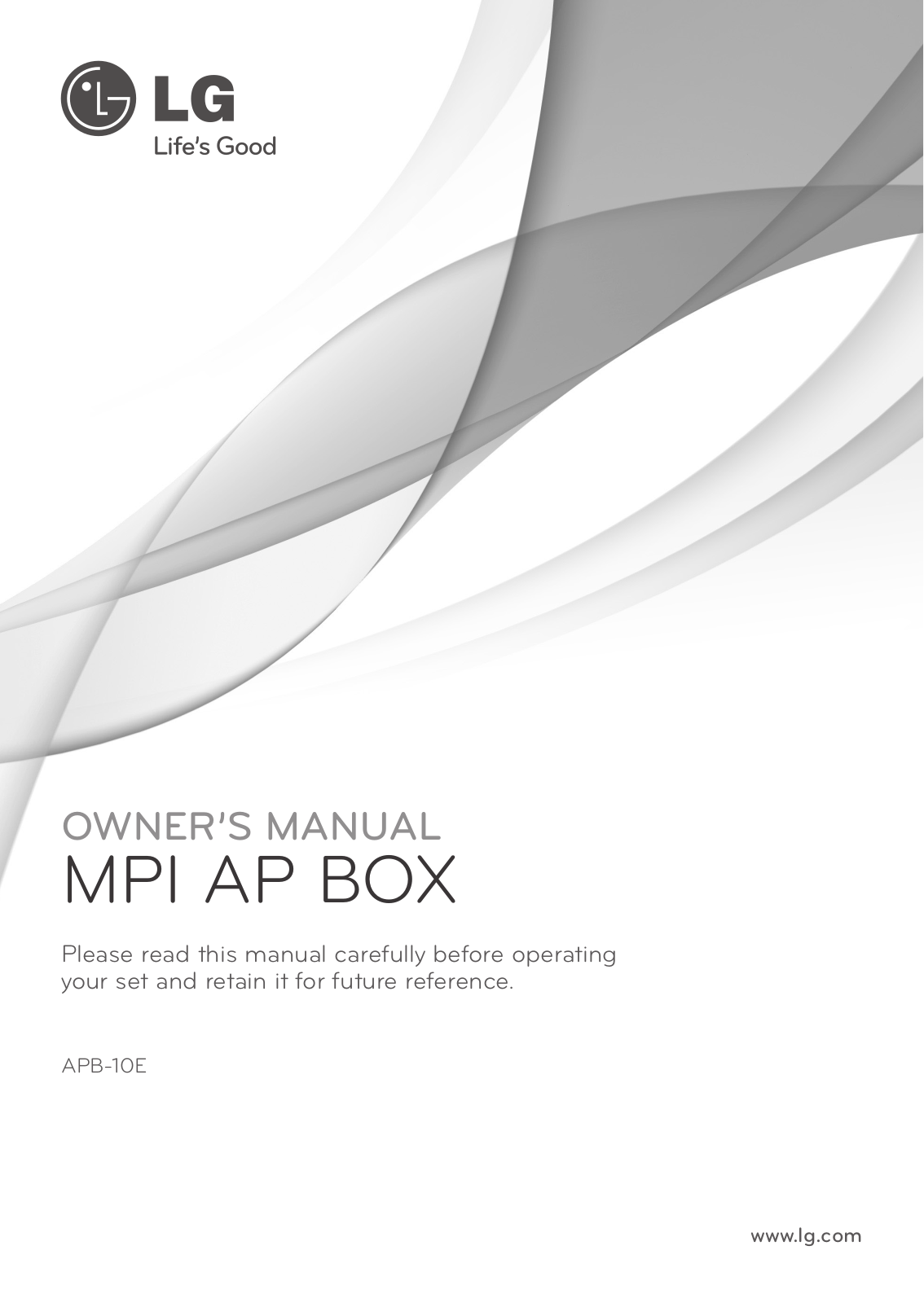 LG APB-10E User Manual