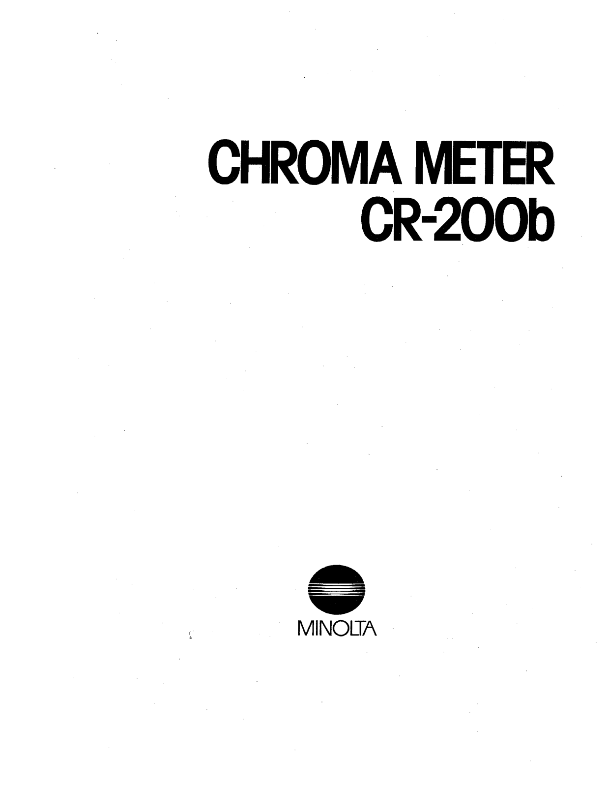 Konica CR-200B User Manual