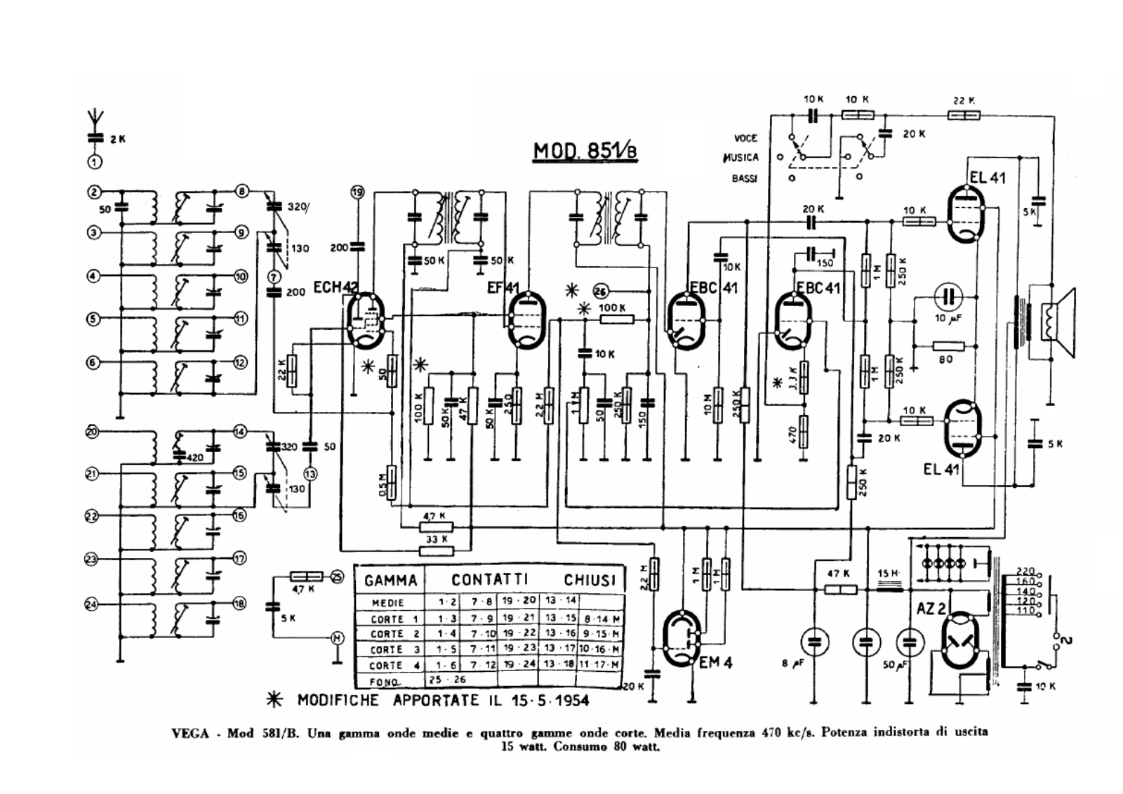 Vega 851b schematic