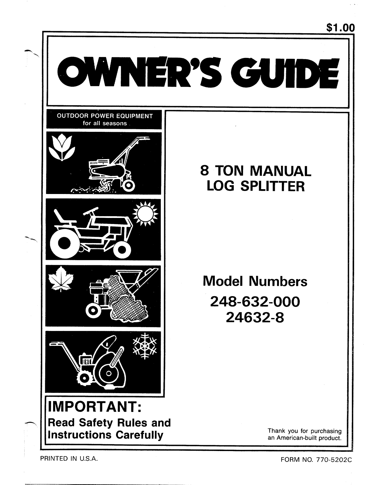 MTD 248-632-000 User Manual