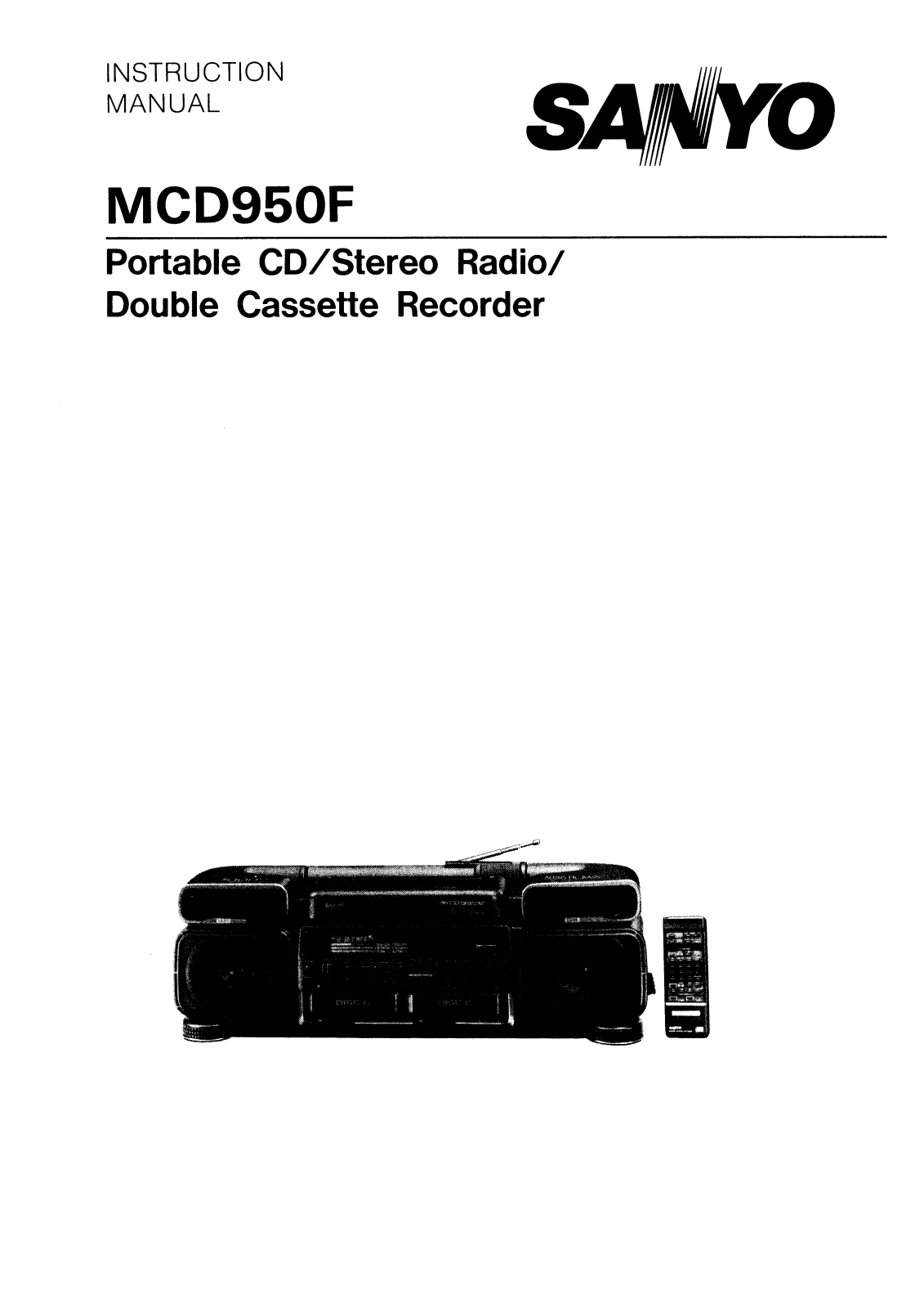 Sanyo MCD950F Instruction Manual