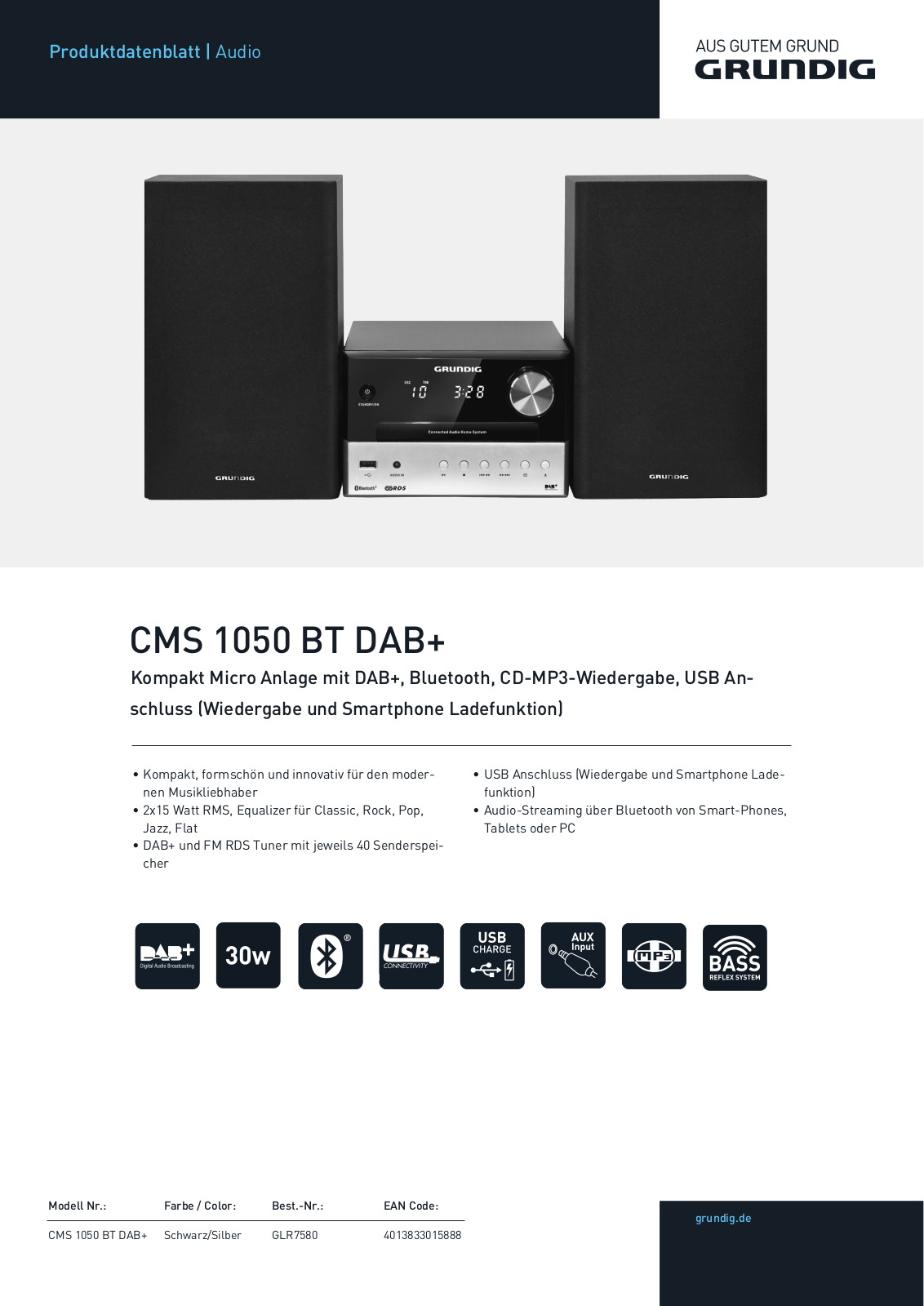 Grundig CMS 1050 BT DAB+ Service Manual