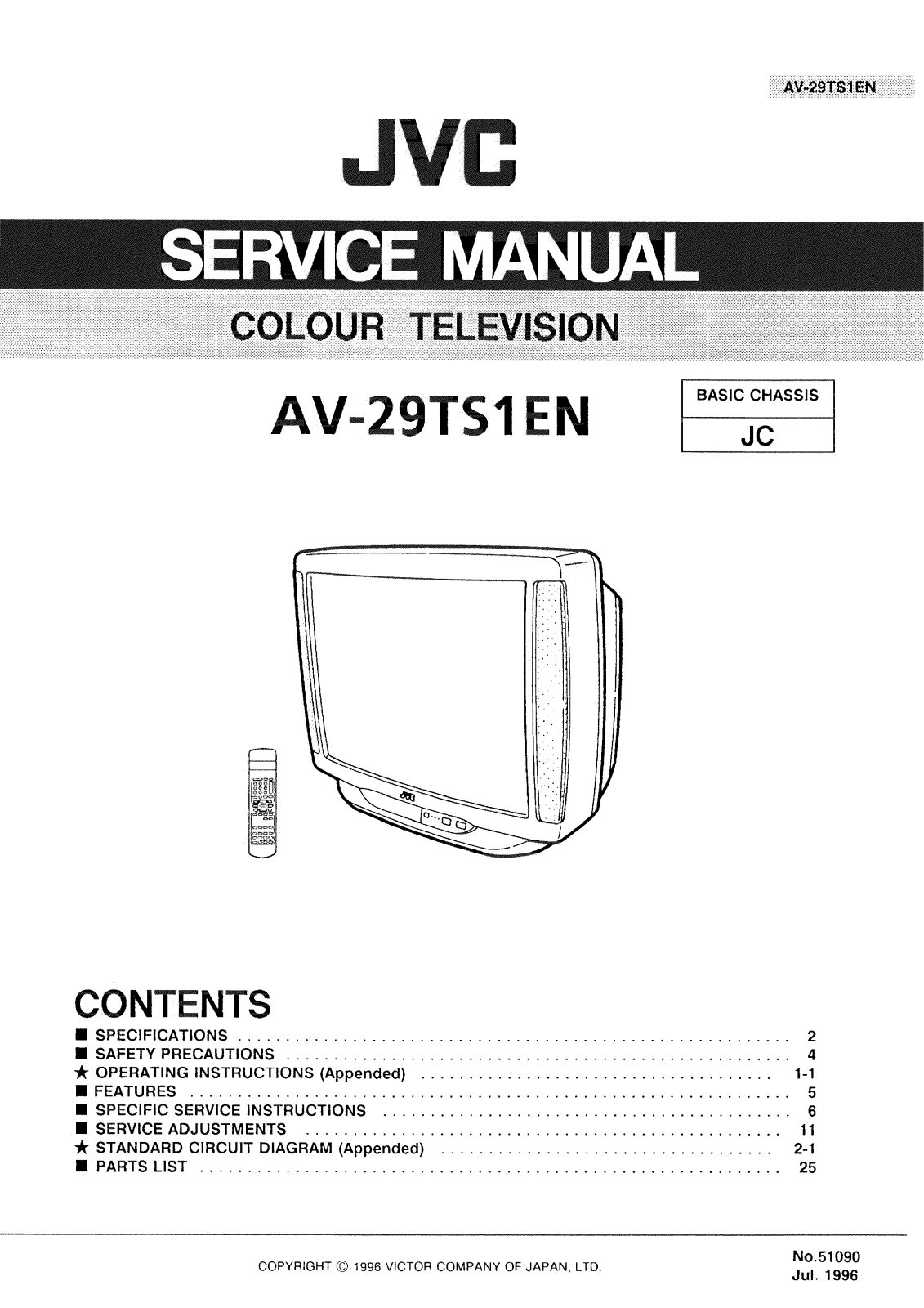 JVC AV-29TS1EN Schematic