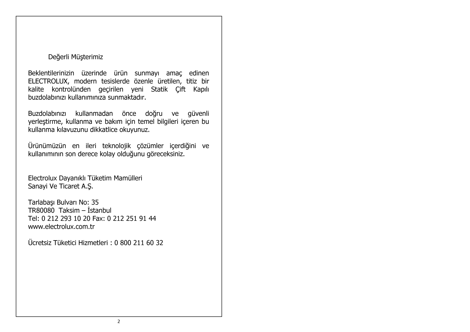 Electrolux ERD4597 User Manual