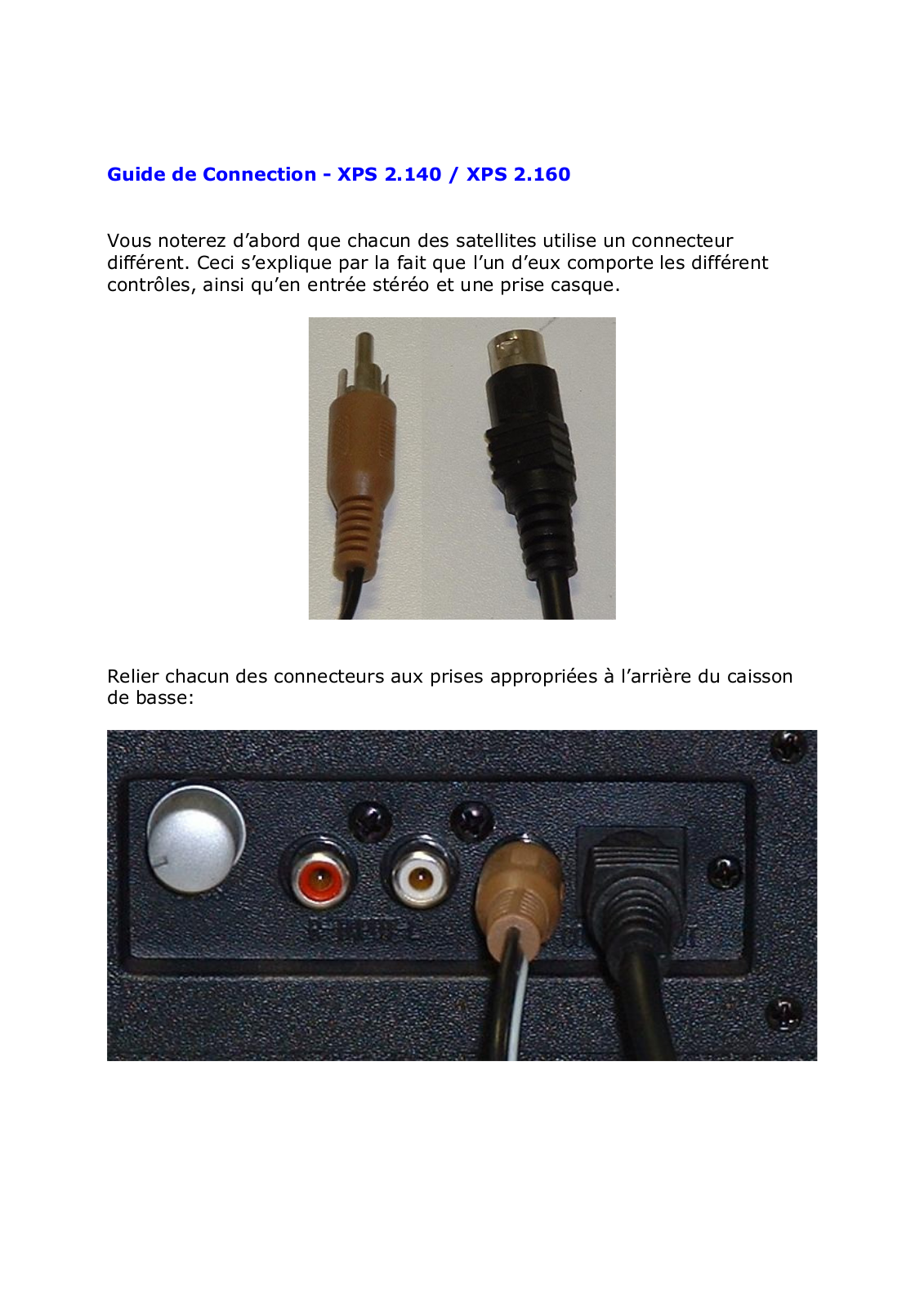 HERCULES XPS 2.160, XPS 2.1 40 User Manual