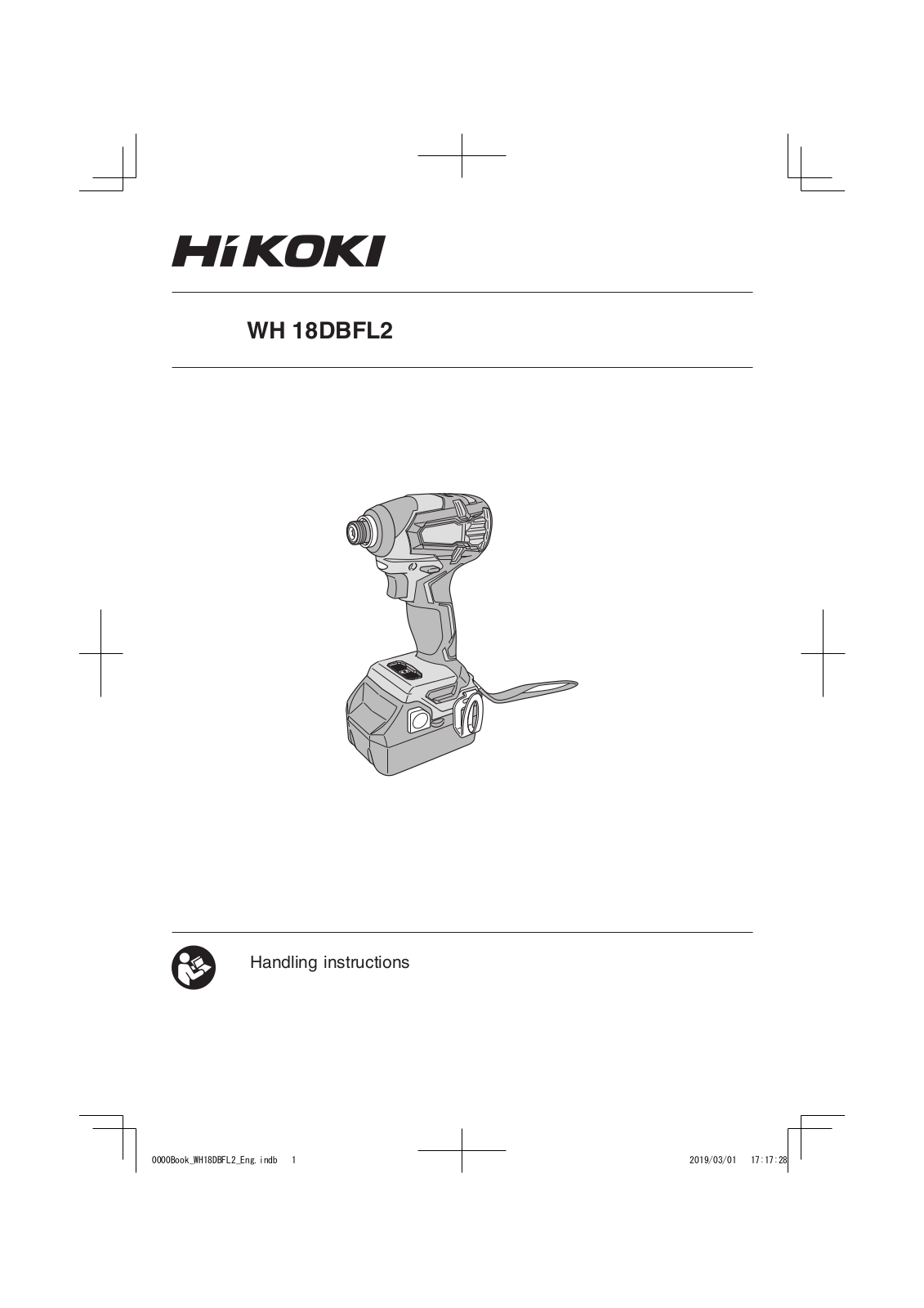 HIKOKI WH 18DBFL2 Handling Instructions Manual