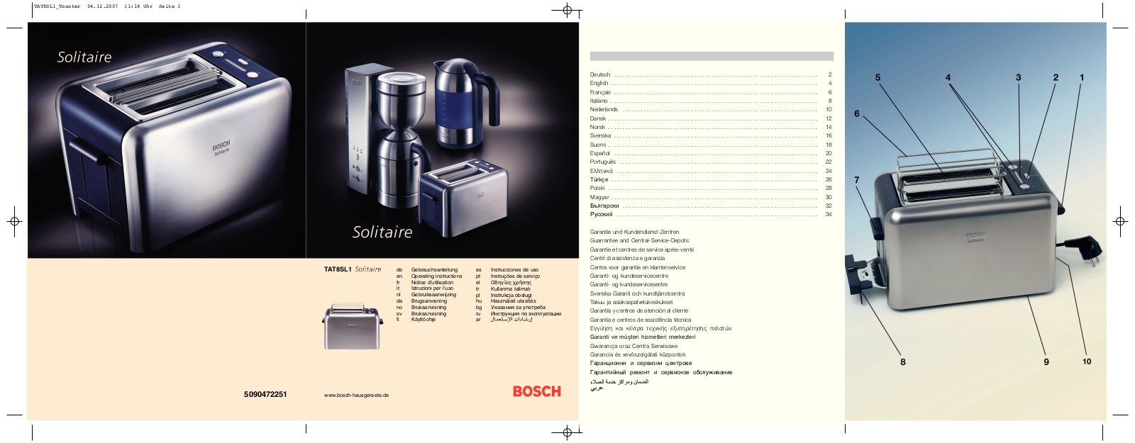 BOSCH TAT8SL1 User Manual