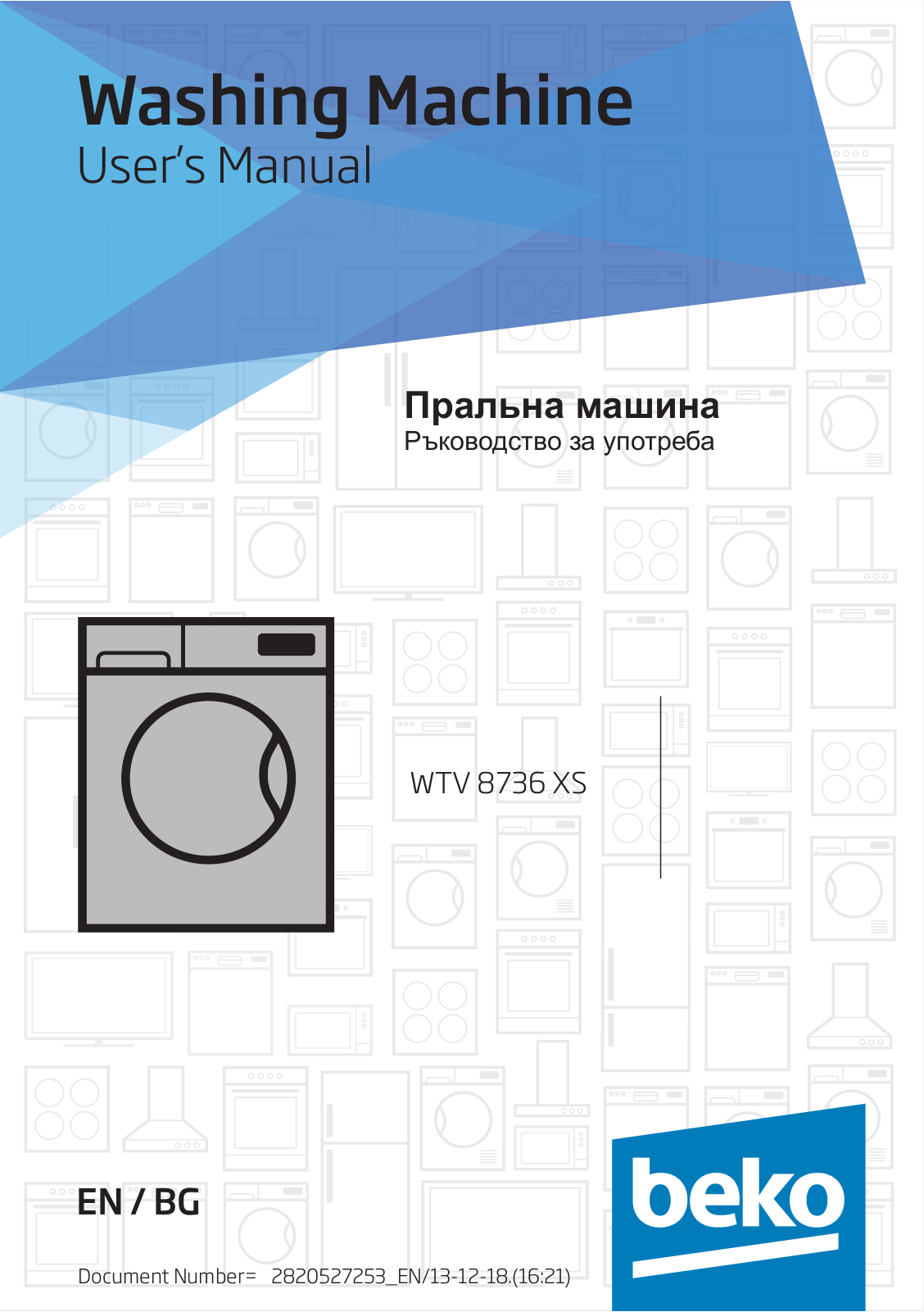 Beko WTV 8736 XS User manual