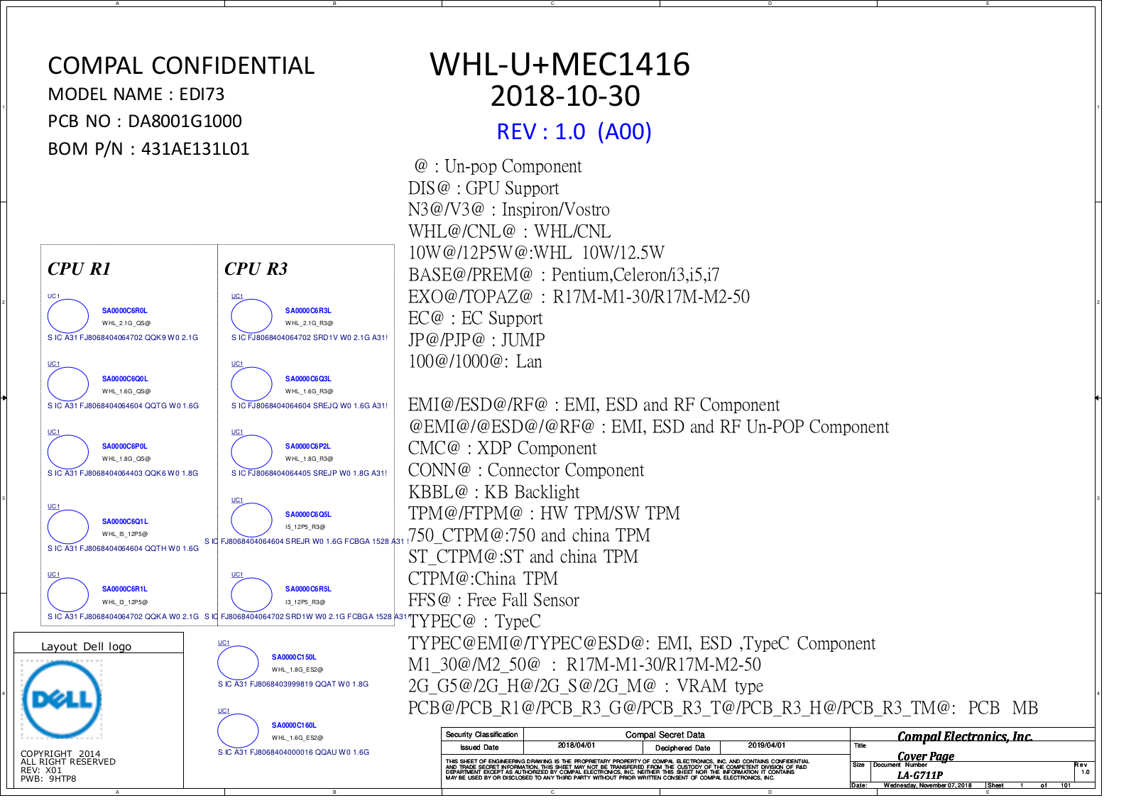 Compal LA-G711P Schematics Rev1.0