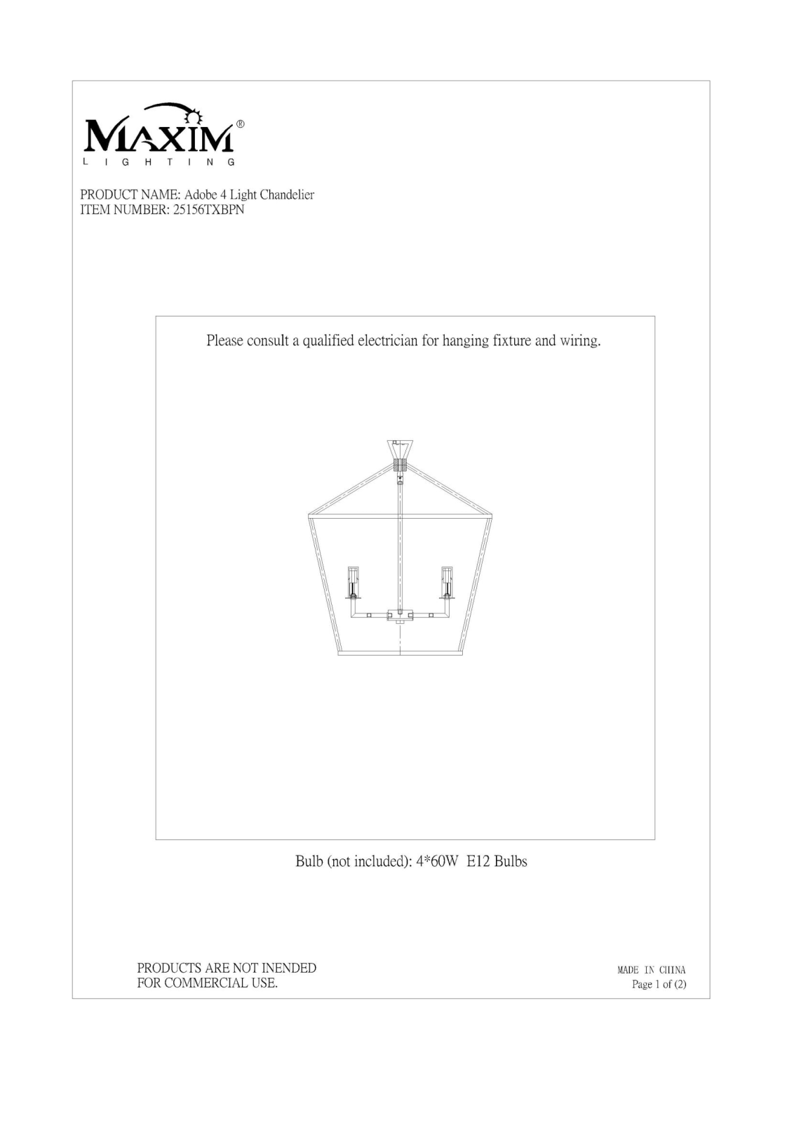 Maxim 25156TXBPN Installation Manual