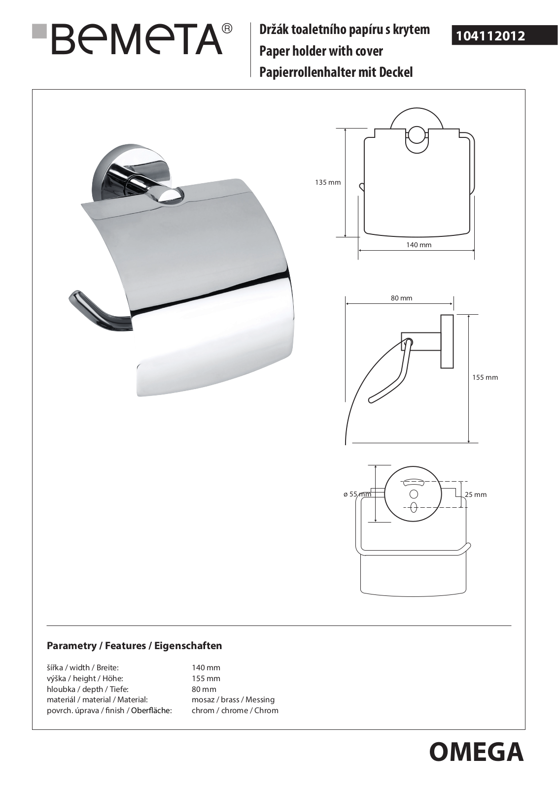 Bemeta Omega 104112012 User guide