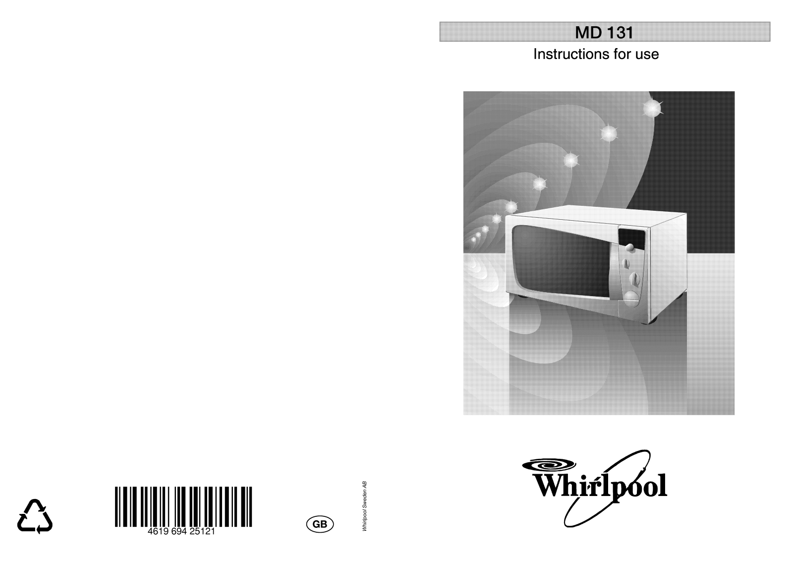 Whirlpool MD 131 / ALUMINIUM INSTRUCTION FOR USE