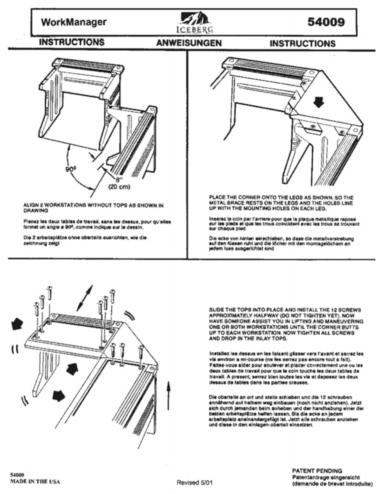 Iceberg 54009 User Manual