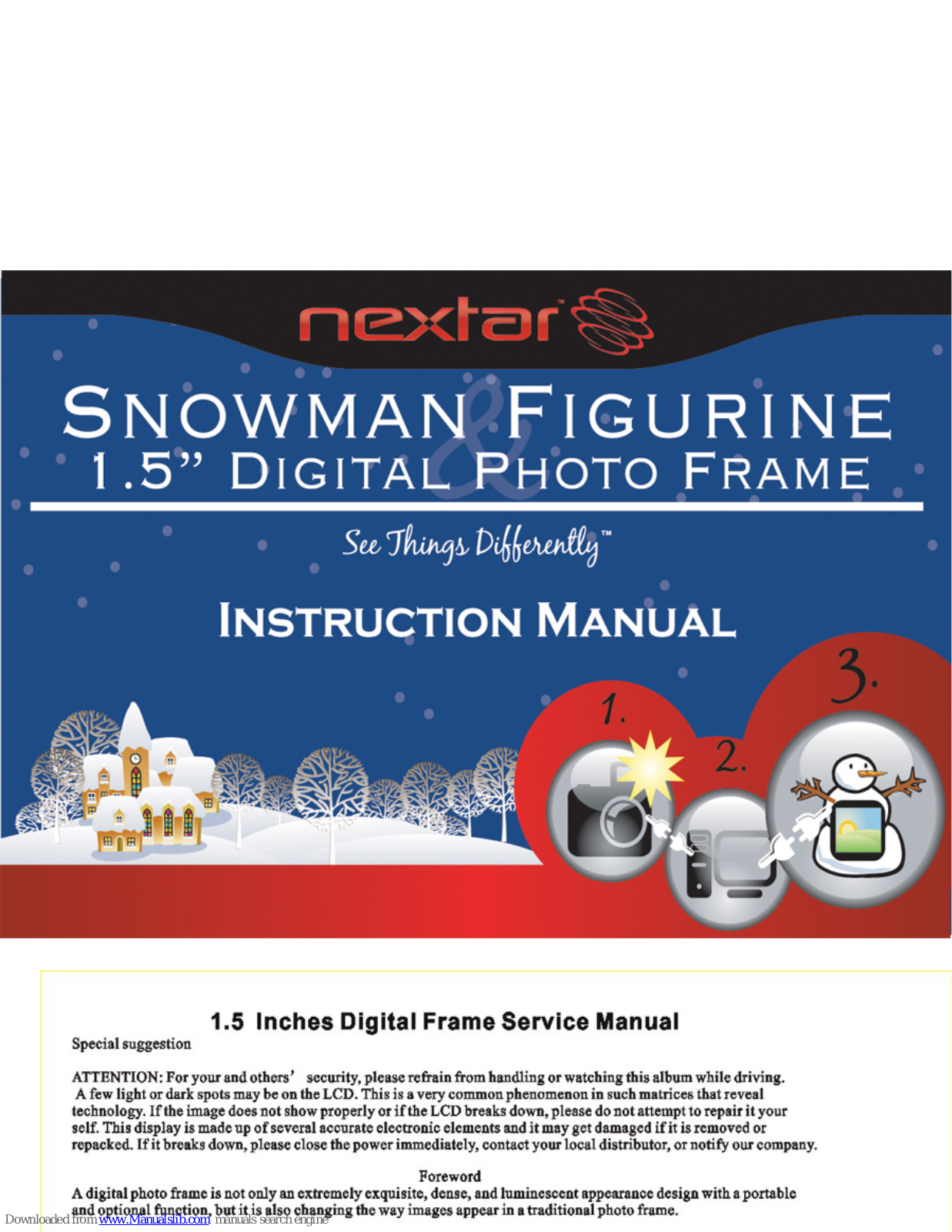 Nextar Snowman Figurine, RPF-1503, RPF / MF Instruction Manual