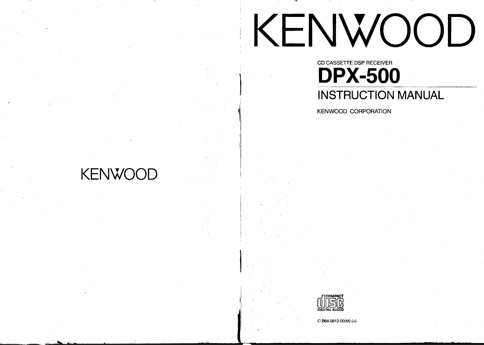 Kenwood DPX-500 Owner's Manual