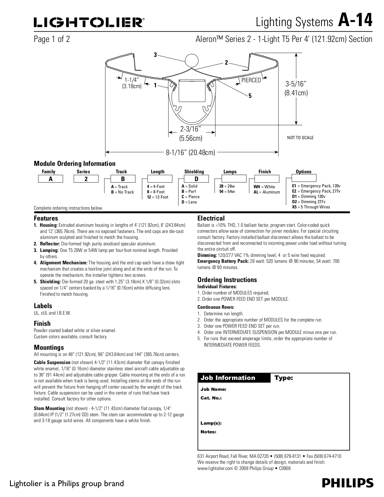 Lightolier A-14 User Manual