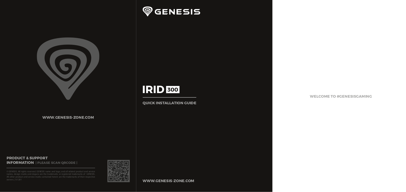 GENESIS Irid 300 Czerwony, Irid 300 Niebieski User guide