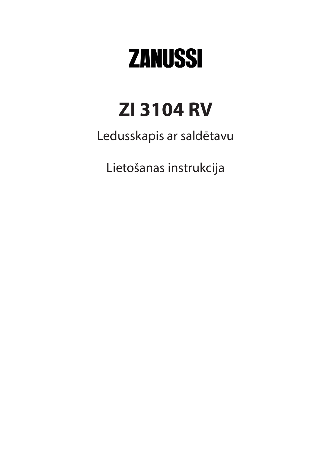 Zanussi ZI3104RV User Manual