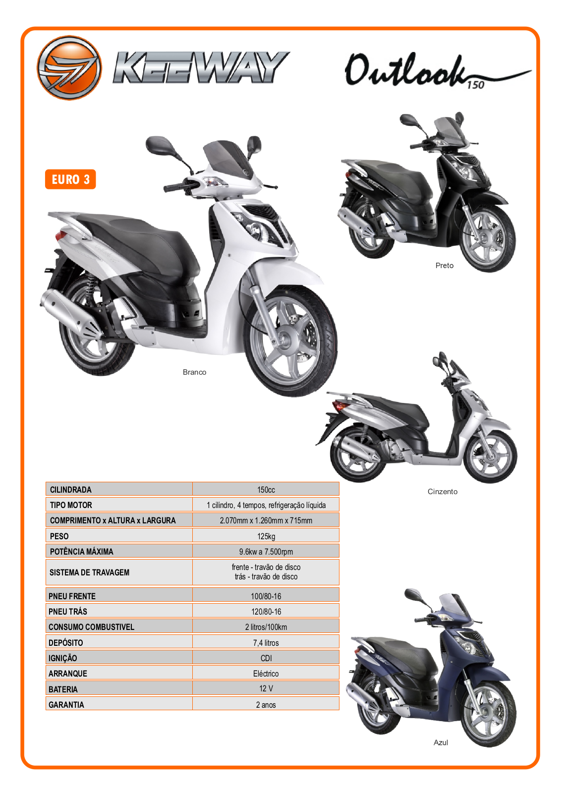 Keeway OUTLOOK 150 Brochure