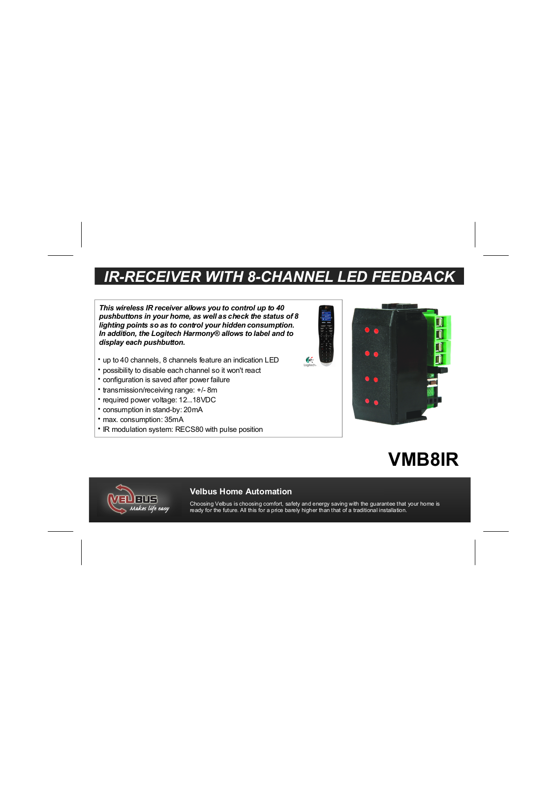 Velleman VMB8IR User Manual