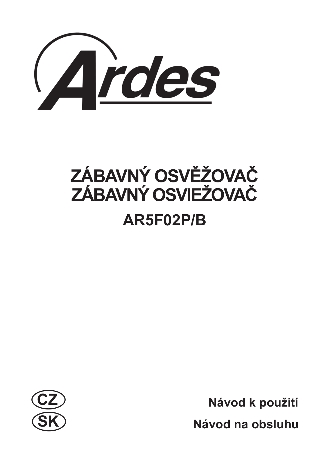 Ardes 5F02P User Manual