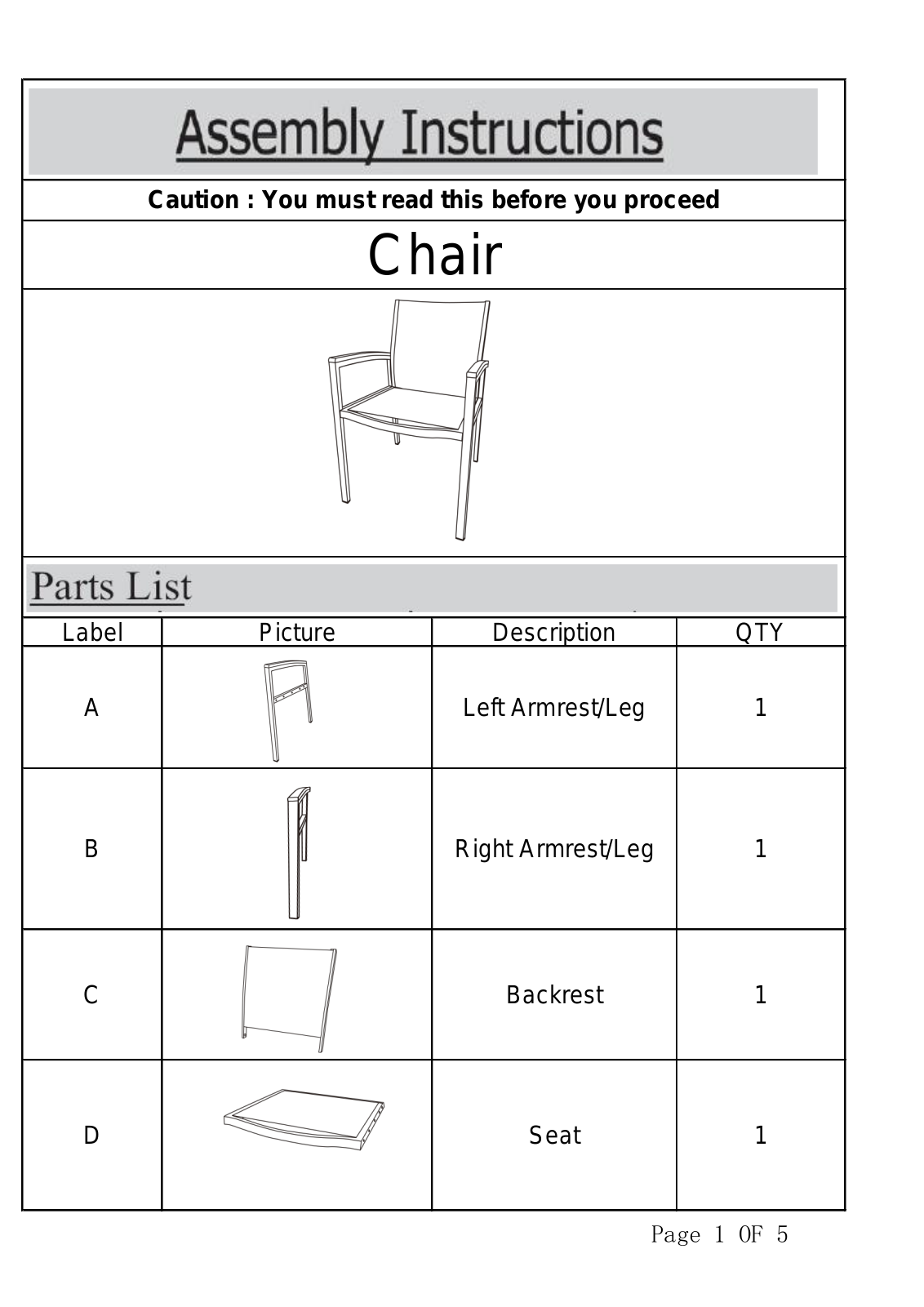 Wrought Studio FOME7270 Assembly Instructions - ManualMachine.com