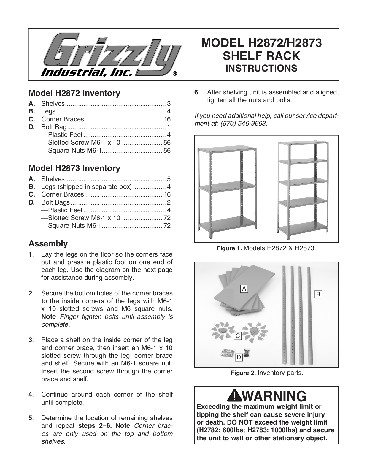 Grizzly H2872 User Manual