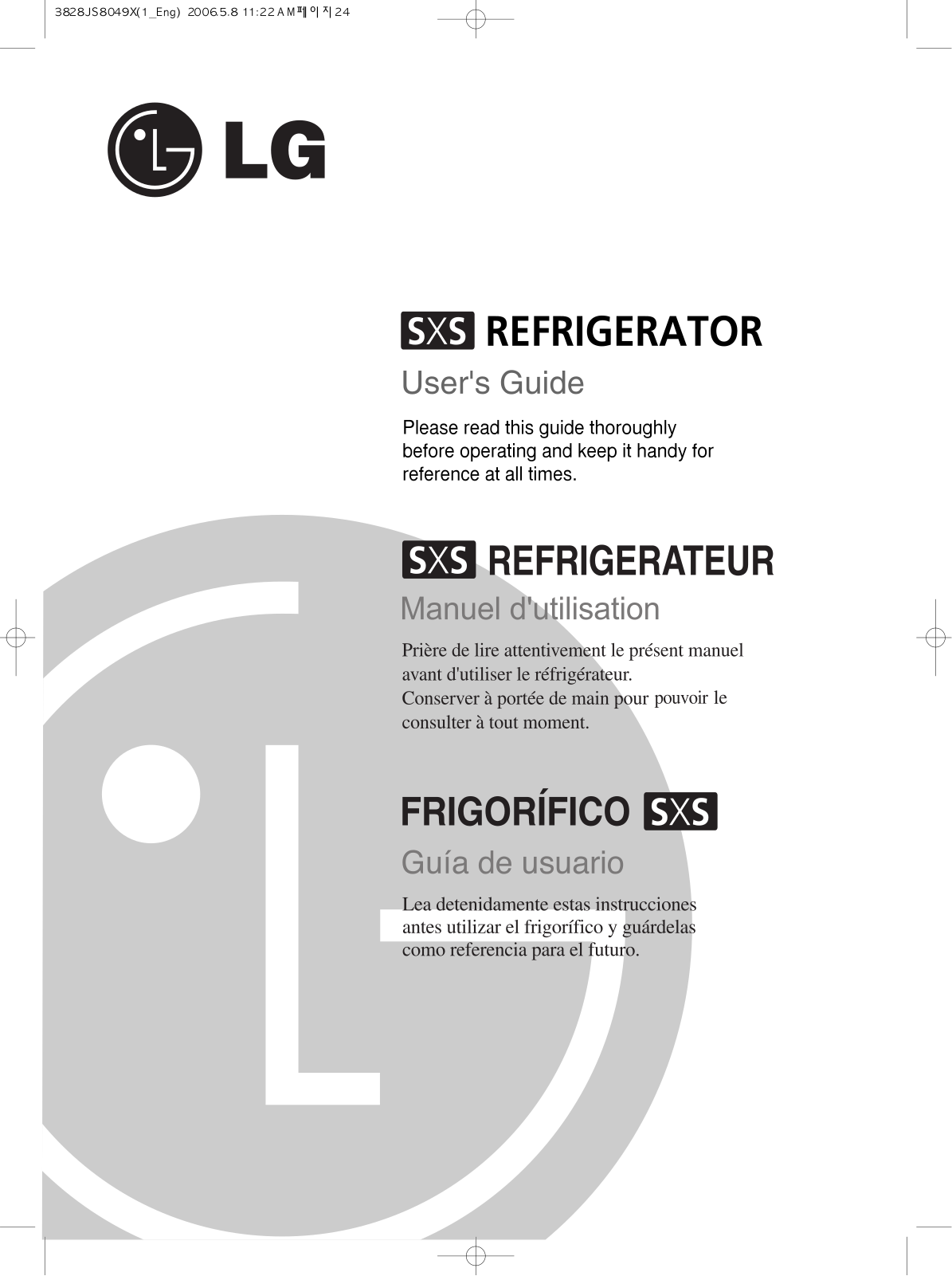 LG GR-B207BPQ Owner’s Manual