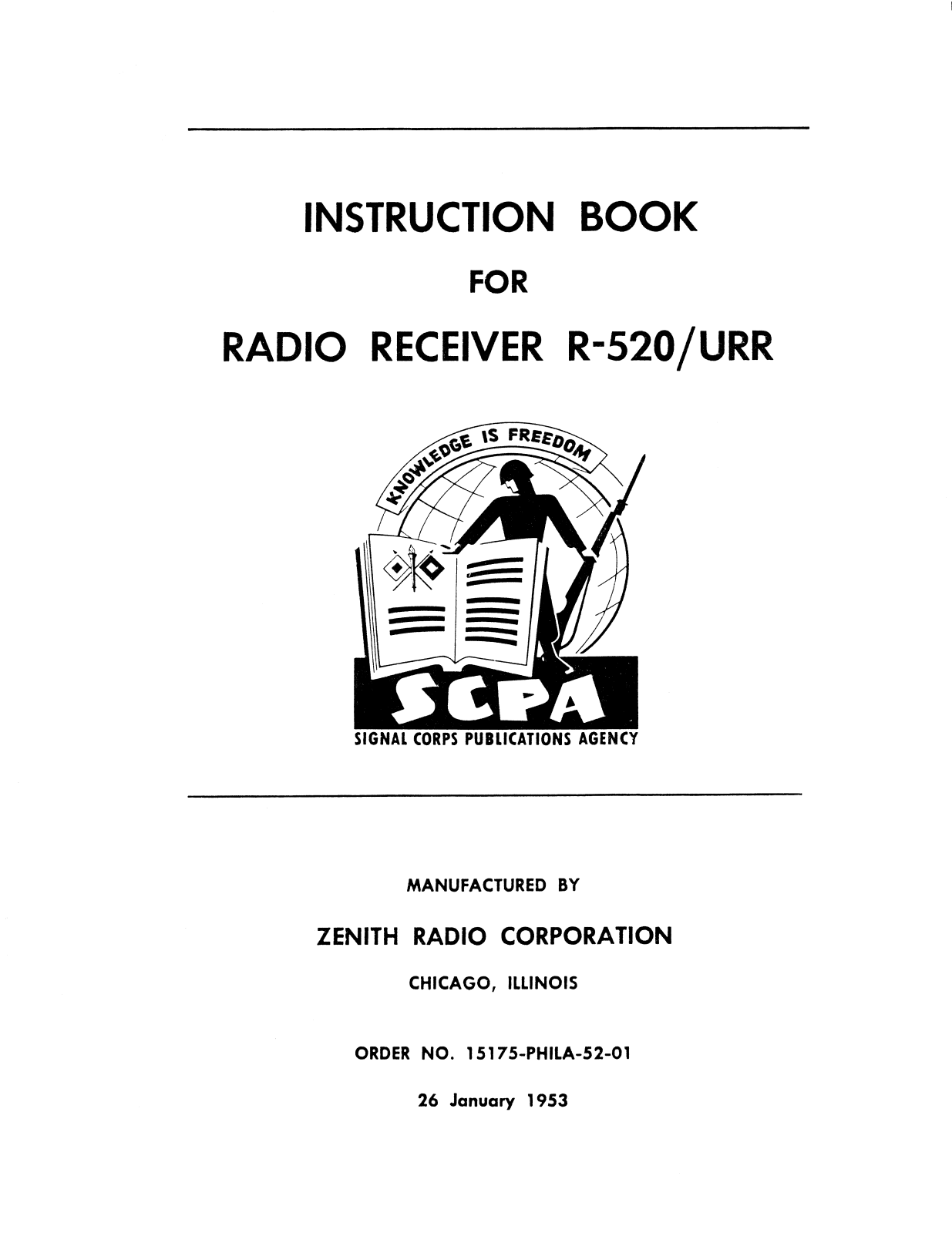 Zenith Zenith_R-520 Service guide