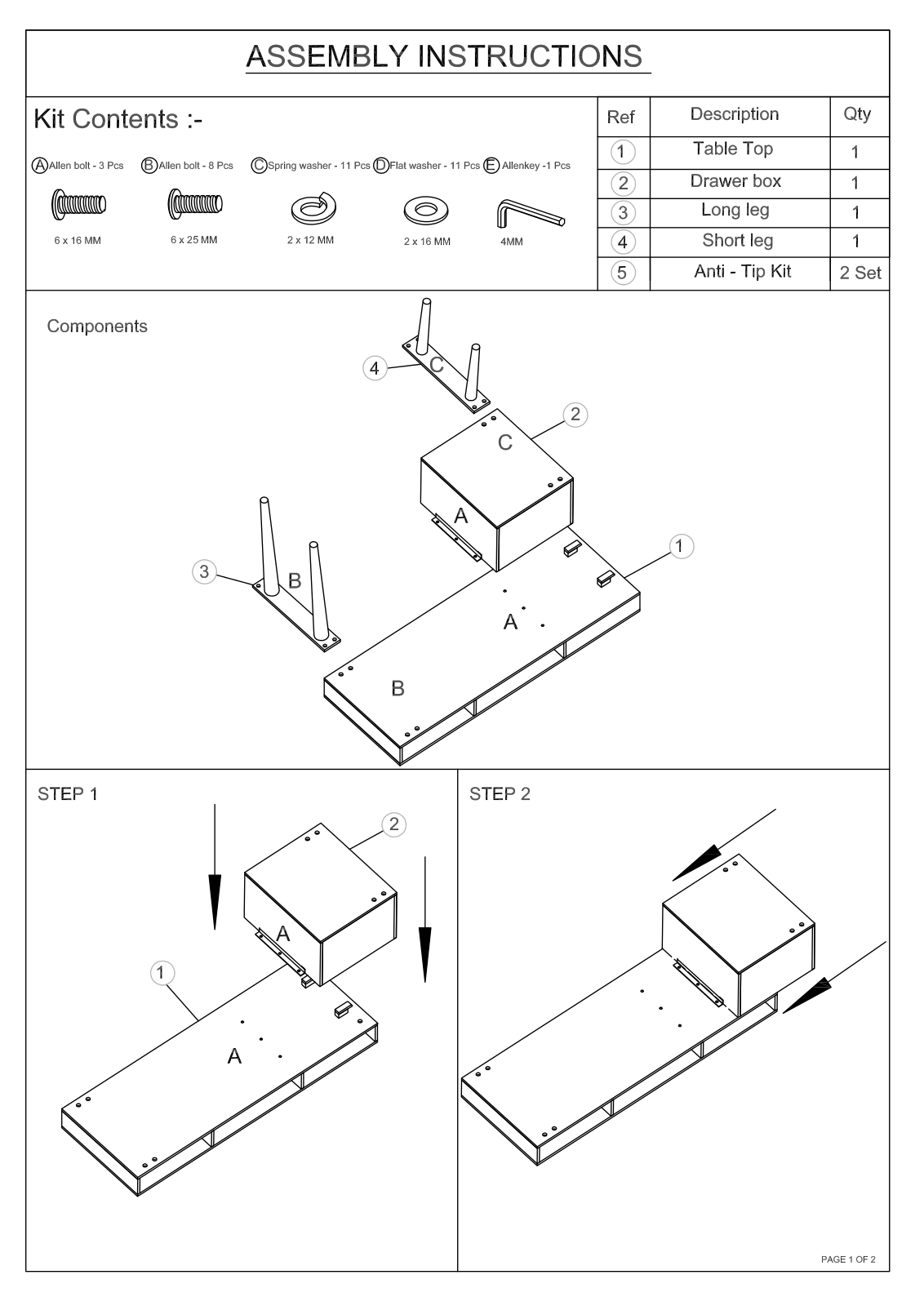 Union Rustic W002375980 Installation & Assembly - ManualMachine.com