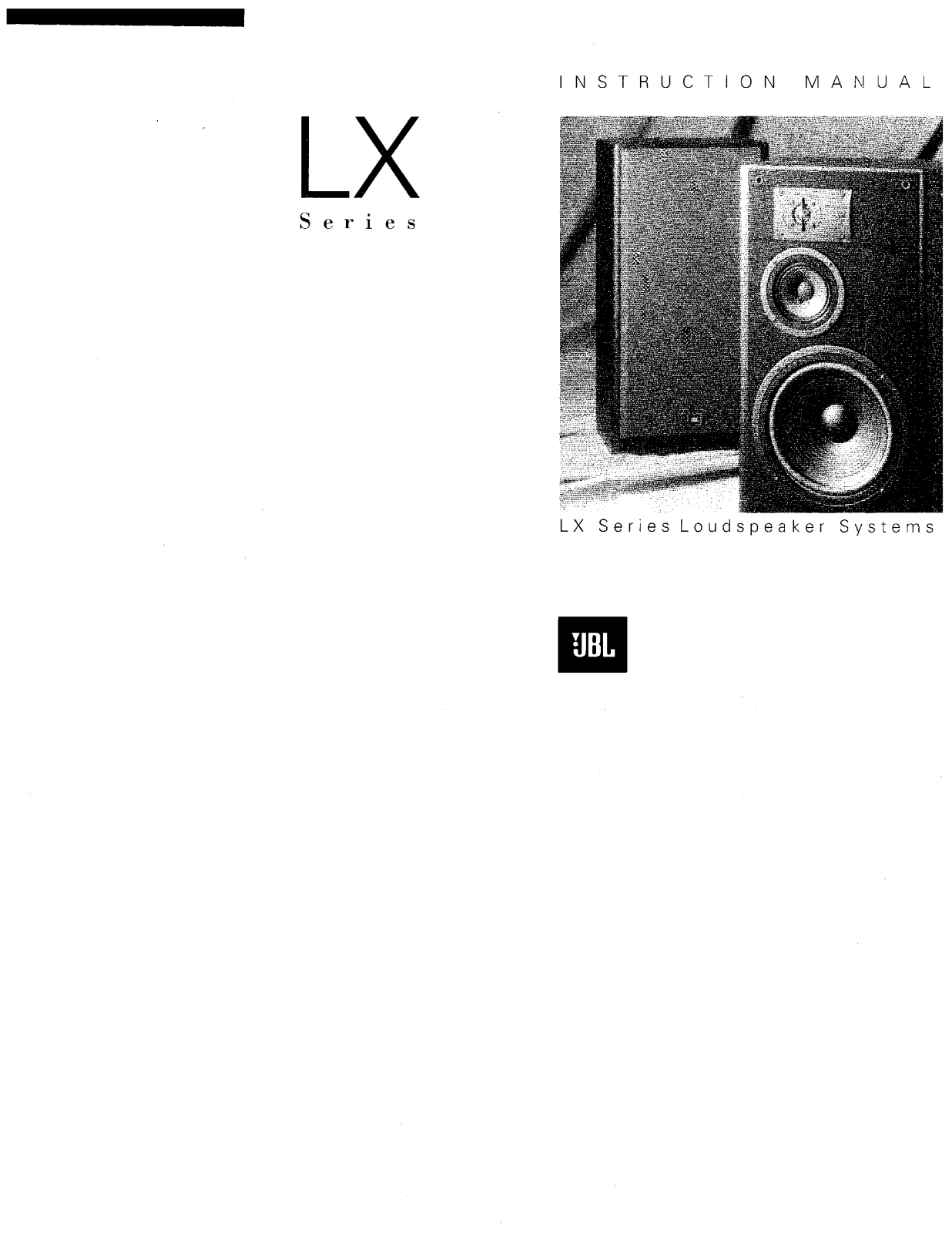 Jbl LX-22 Owners Manual