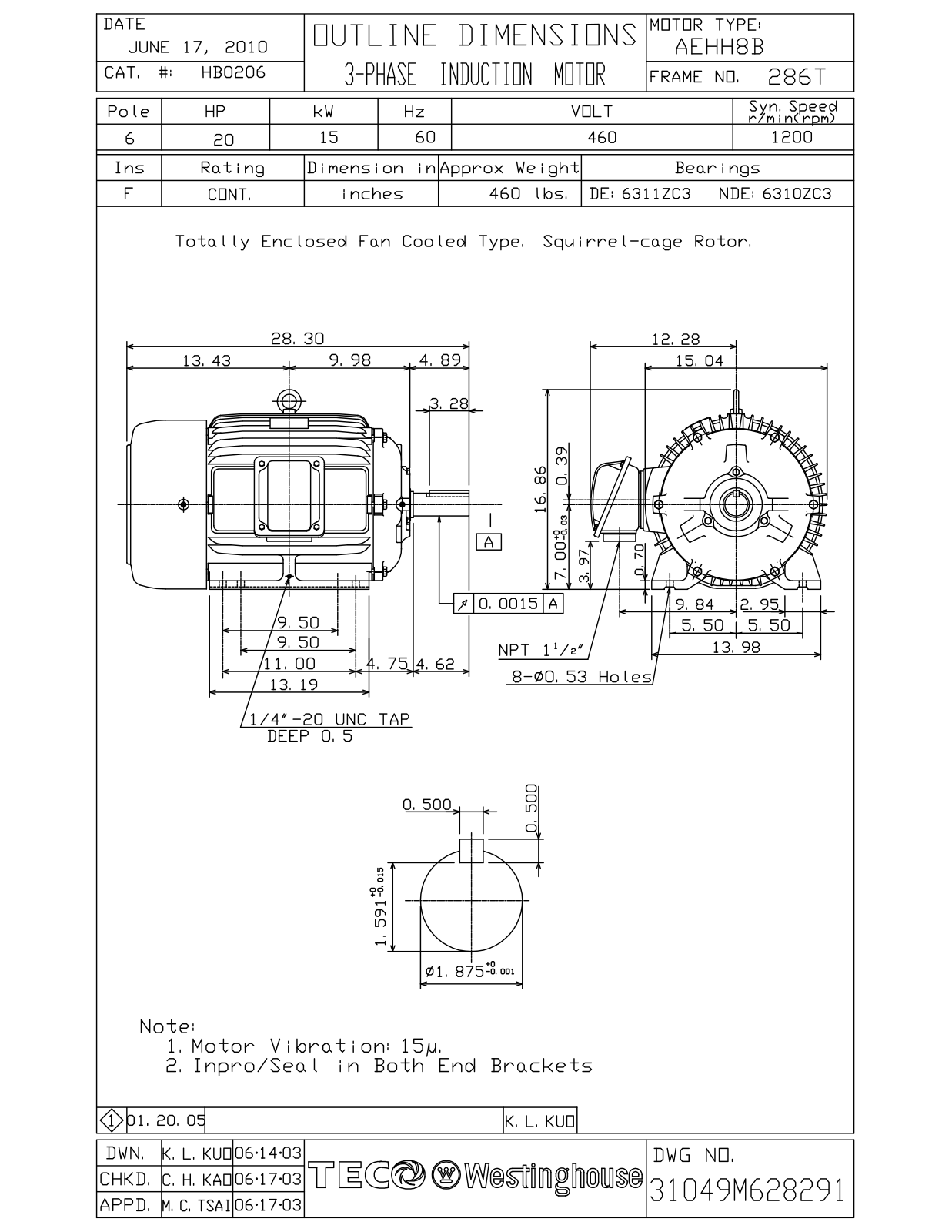 Teco HB0206 Reference Drawing