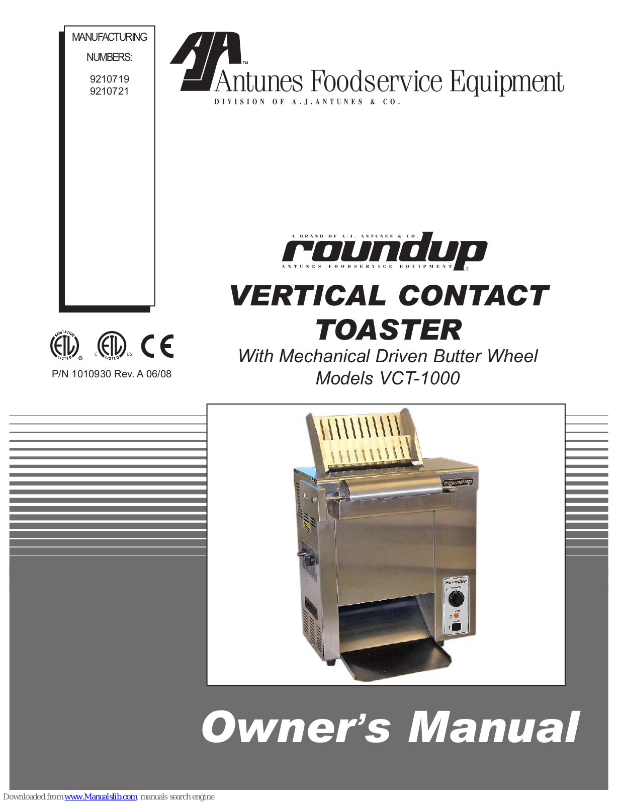 Roundup VCT-50 Owner's Manual