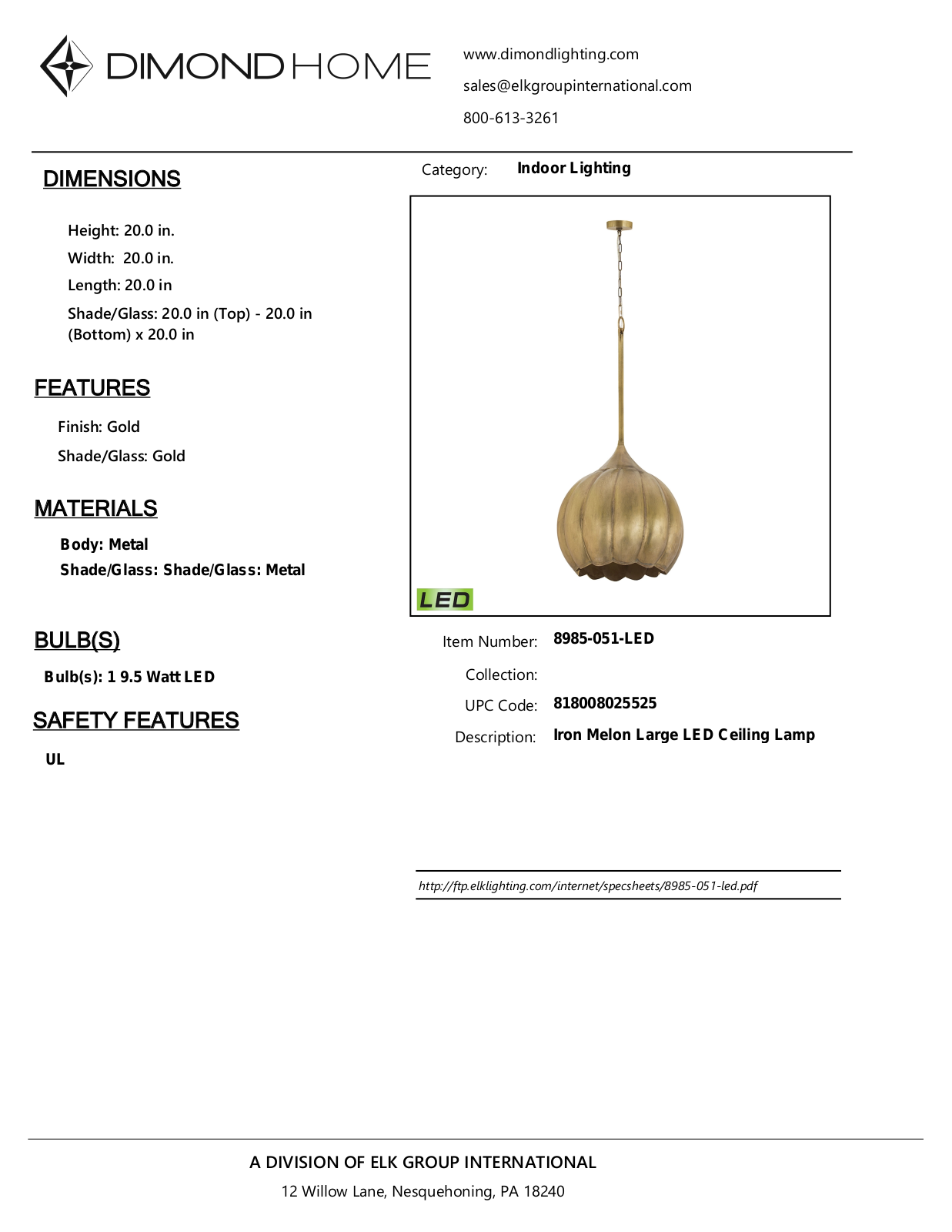 ELK Home 8985051LED User Manual