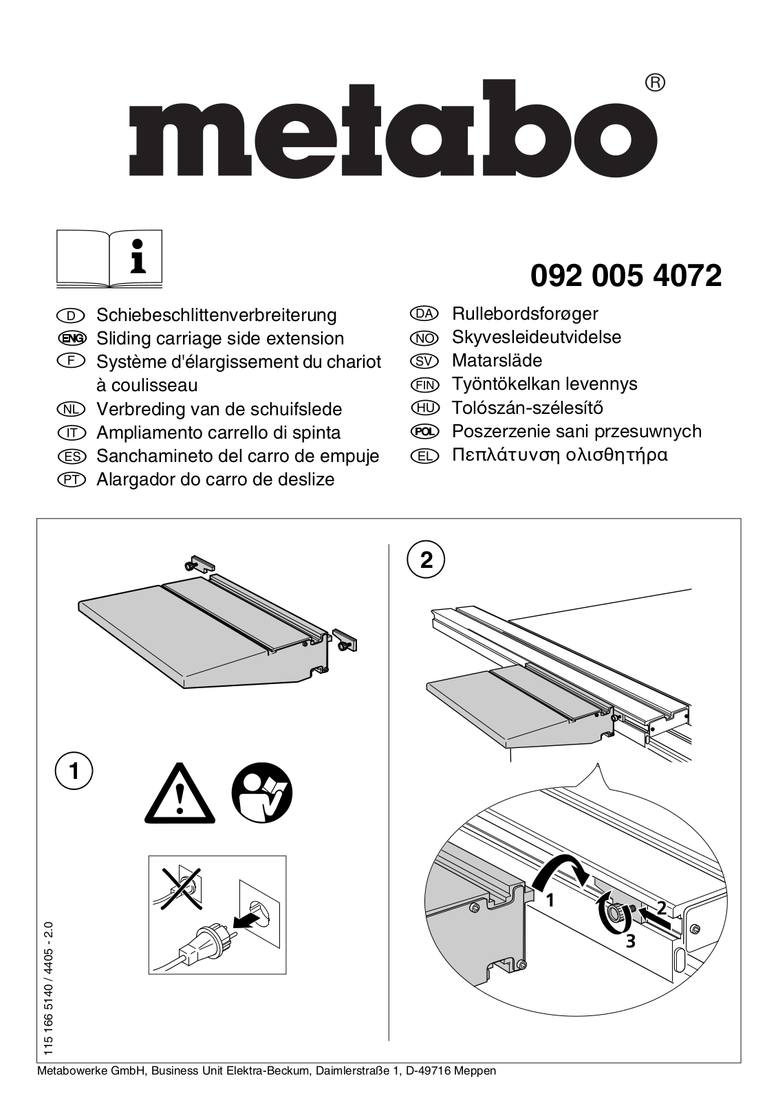 Metabo 092 005 4072 User guide - ManualMachine.com