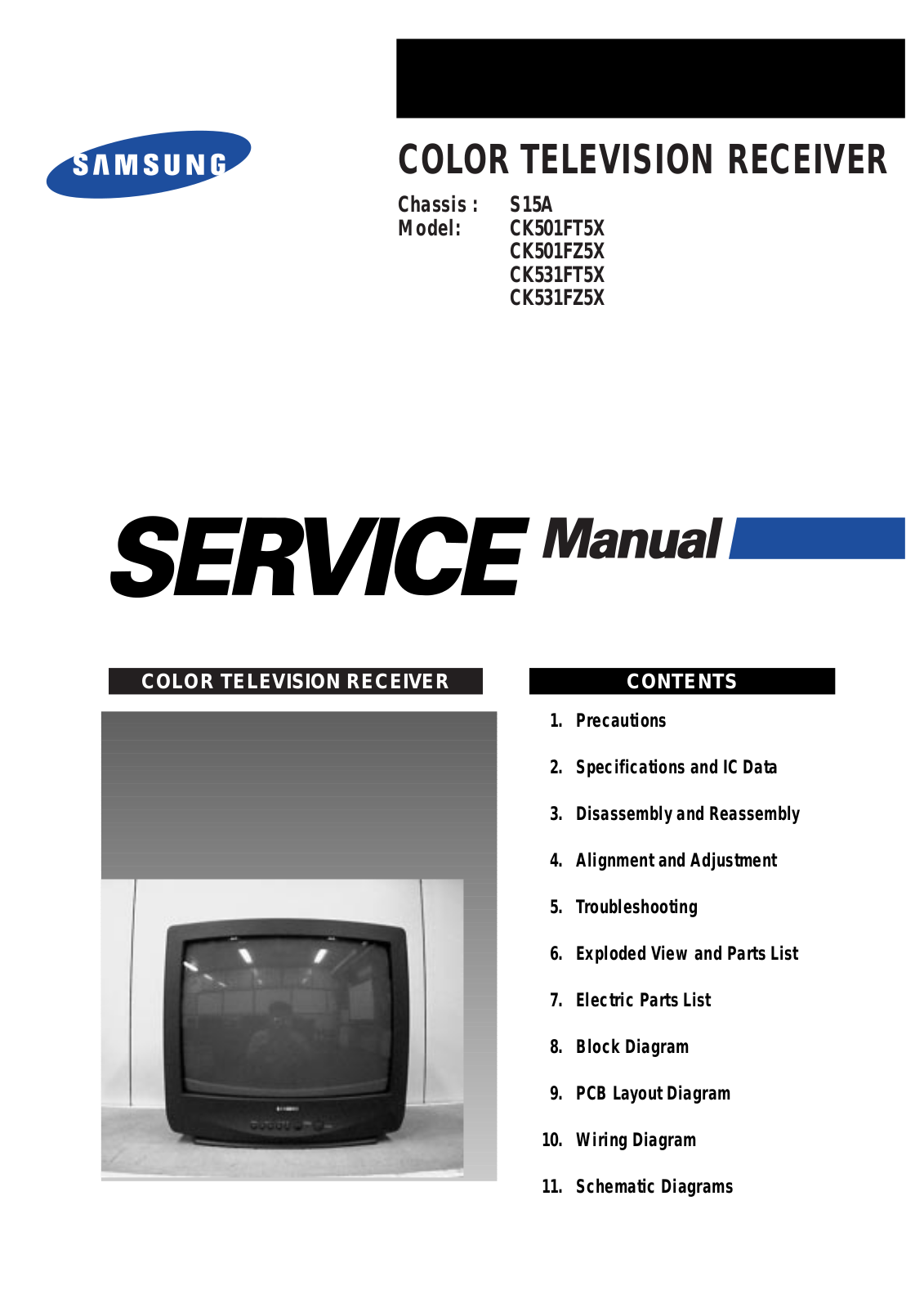 SAMSUNG CK501FTS15A, CK501FZ5X, CK531FT5X, CK531FZ5X Service Manual