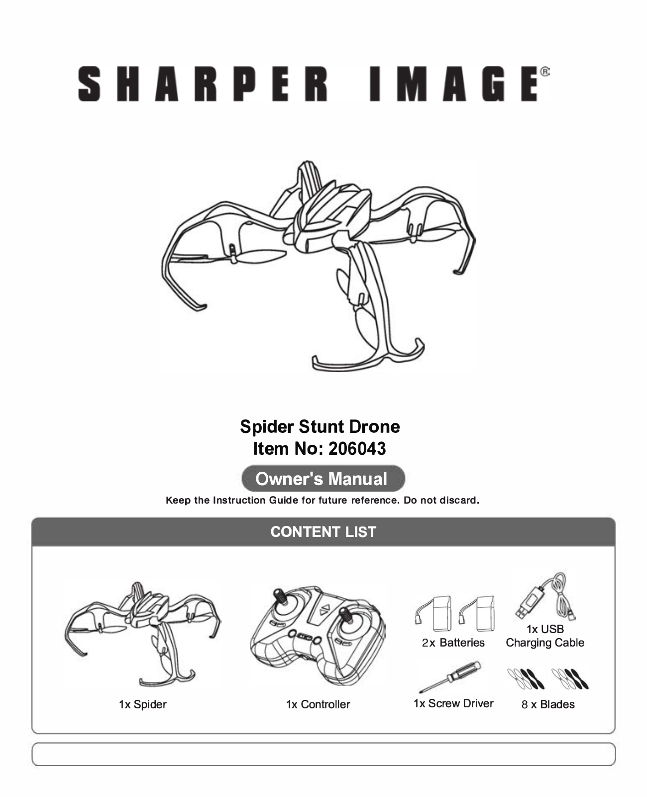 Sharper image 206043 User Manual