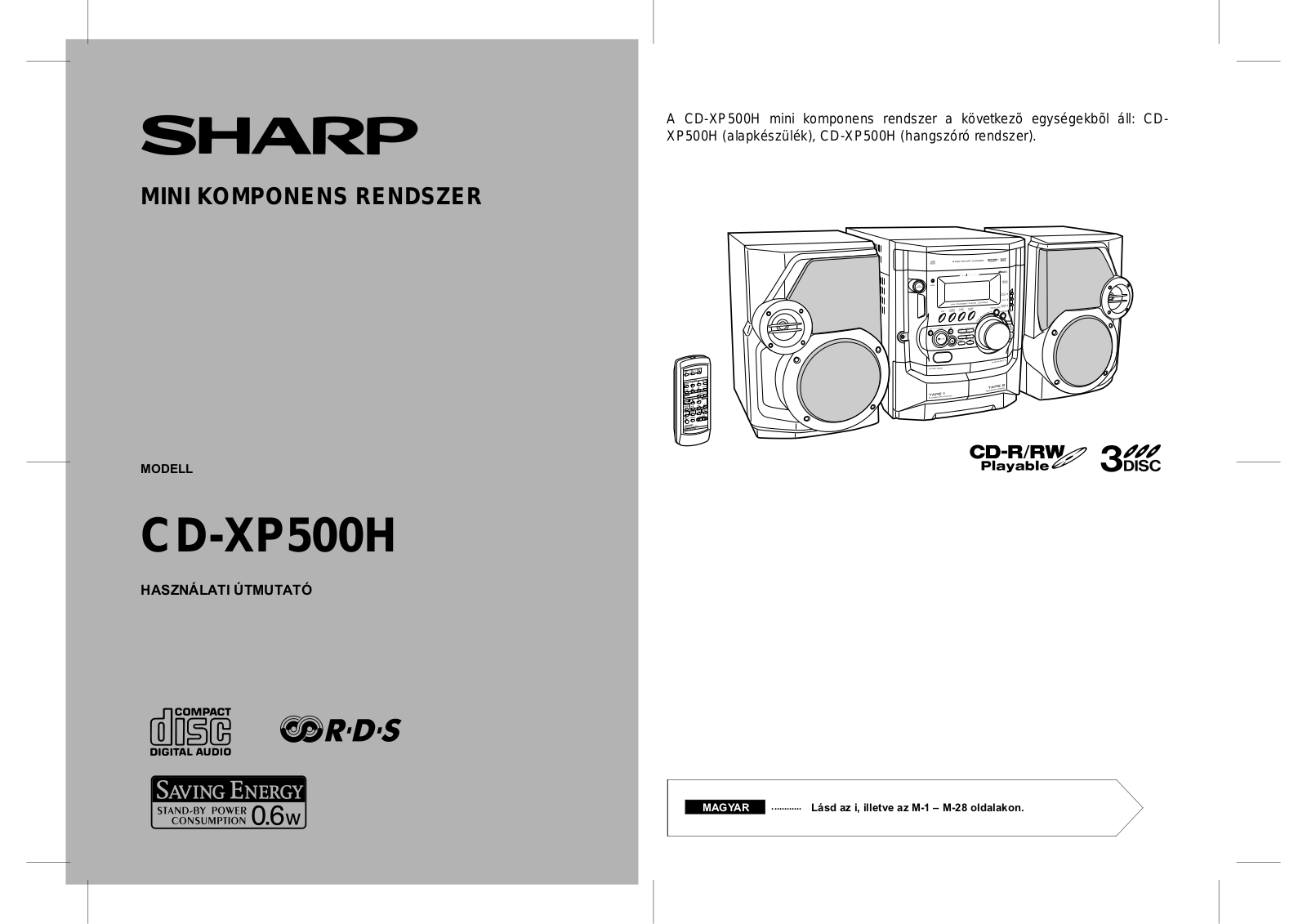 Sharp CD-XP500H User Manual