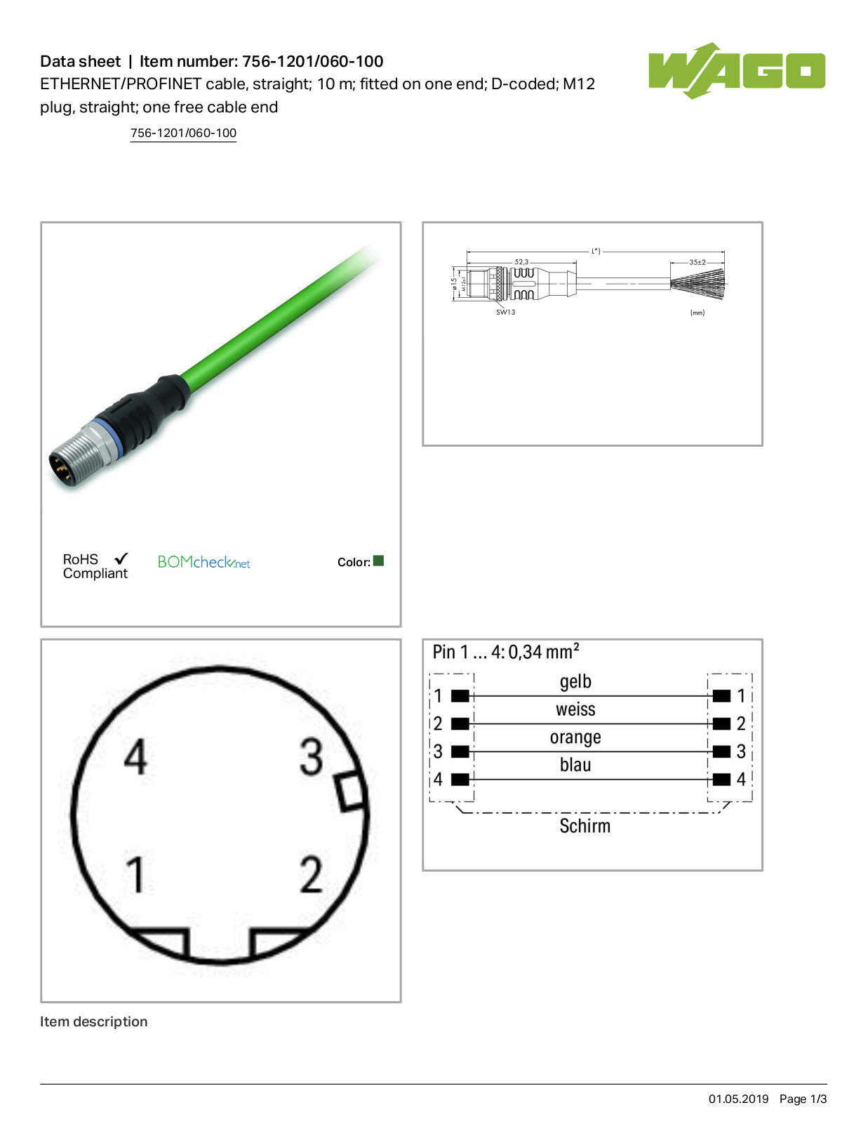 Wago 756-1201/060-100 Data Sheet