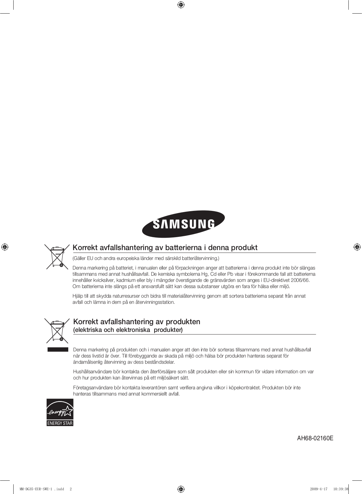 Samsung MM-DG35 User Manual