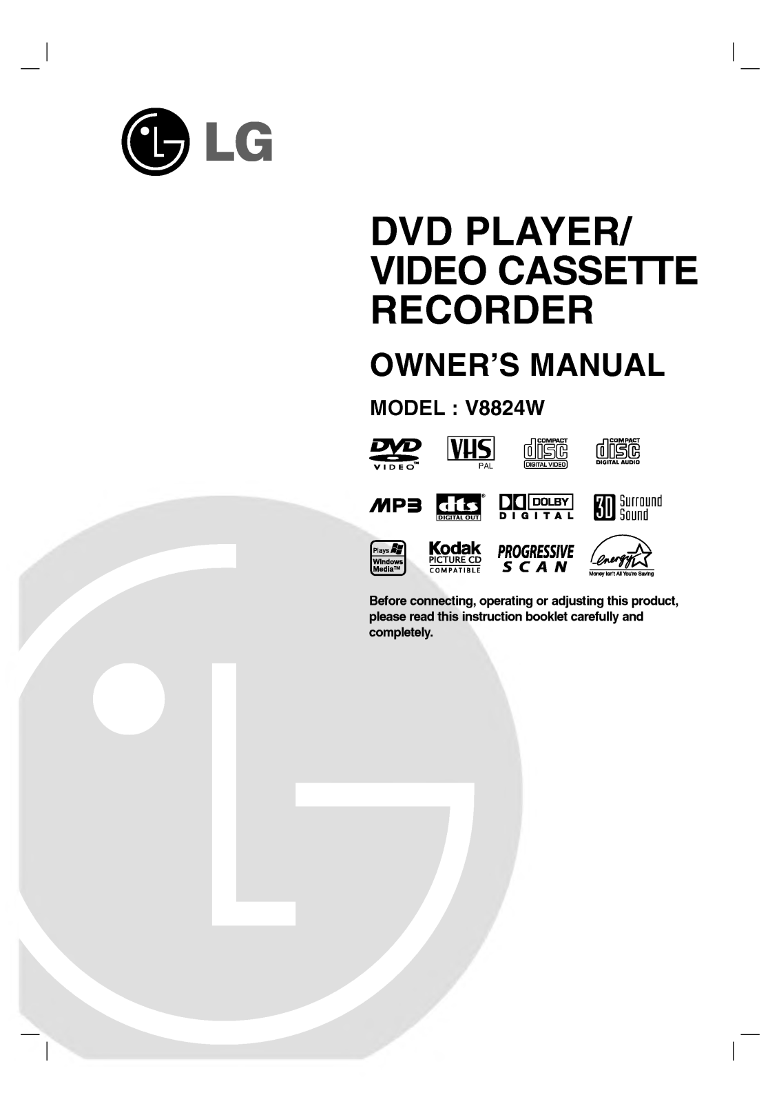 LG V8824W Manual