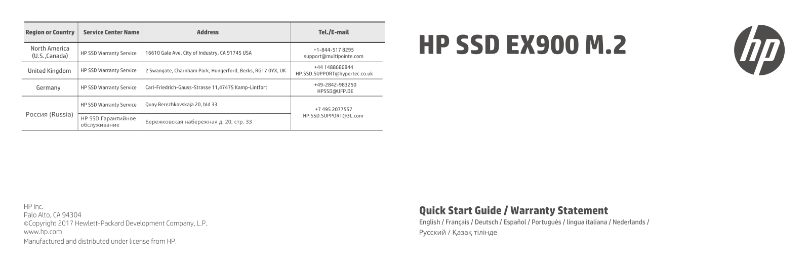 Hp EX900 1TB (5XM46AA#ABB) User Manual