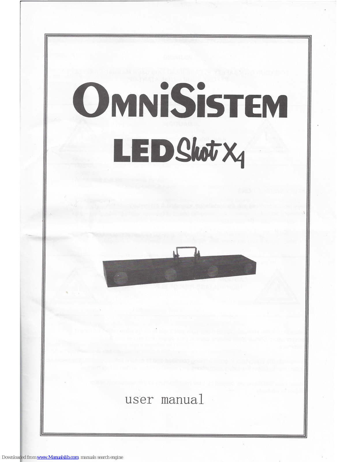 OmniSistem LED Shot X4 User Manual