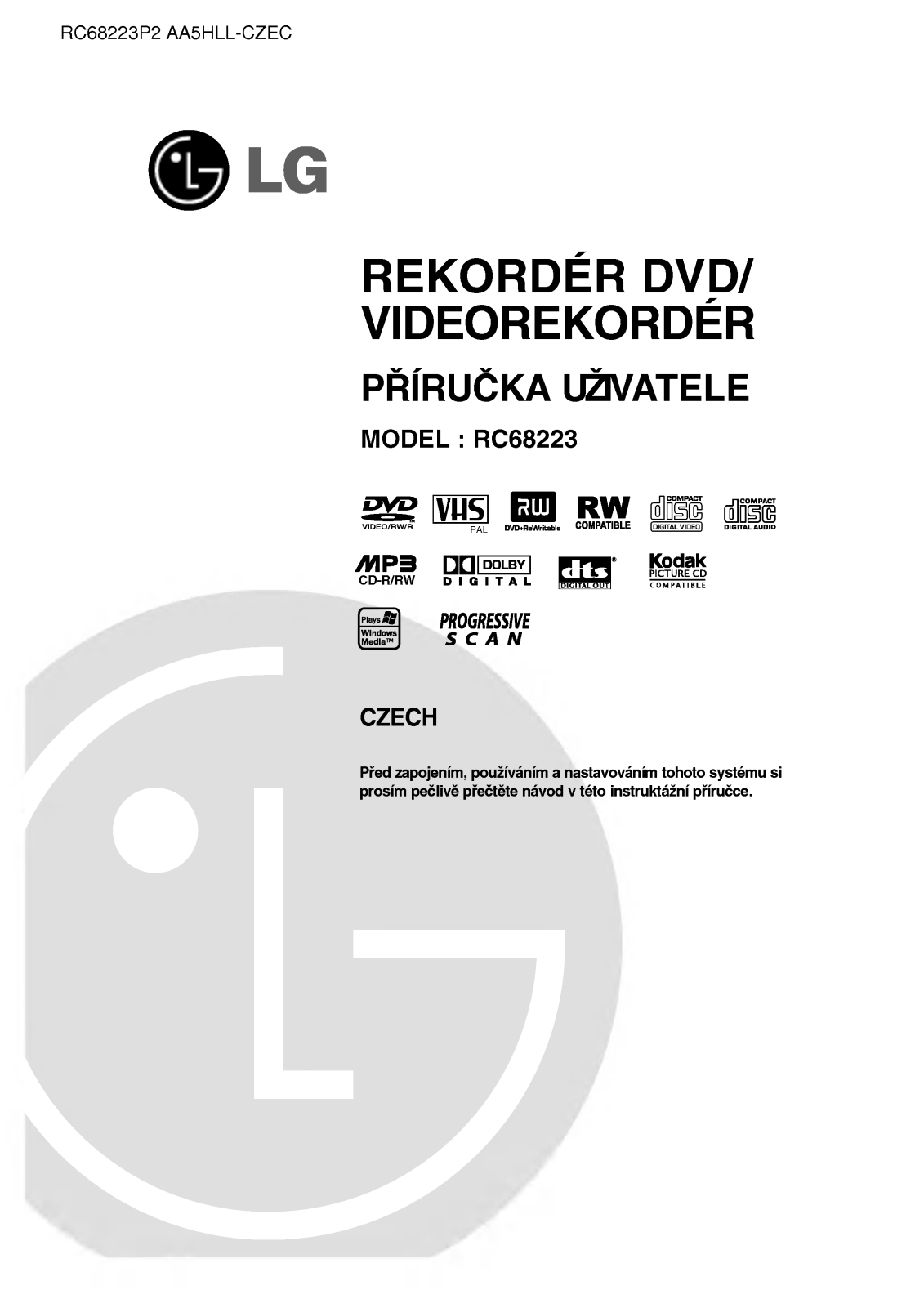 LG RC68223P1 User manual