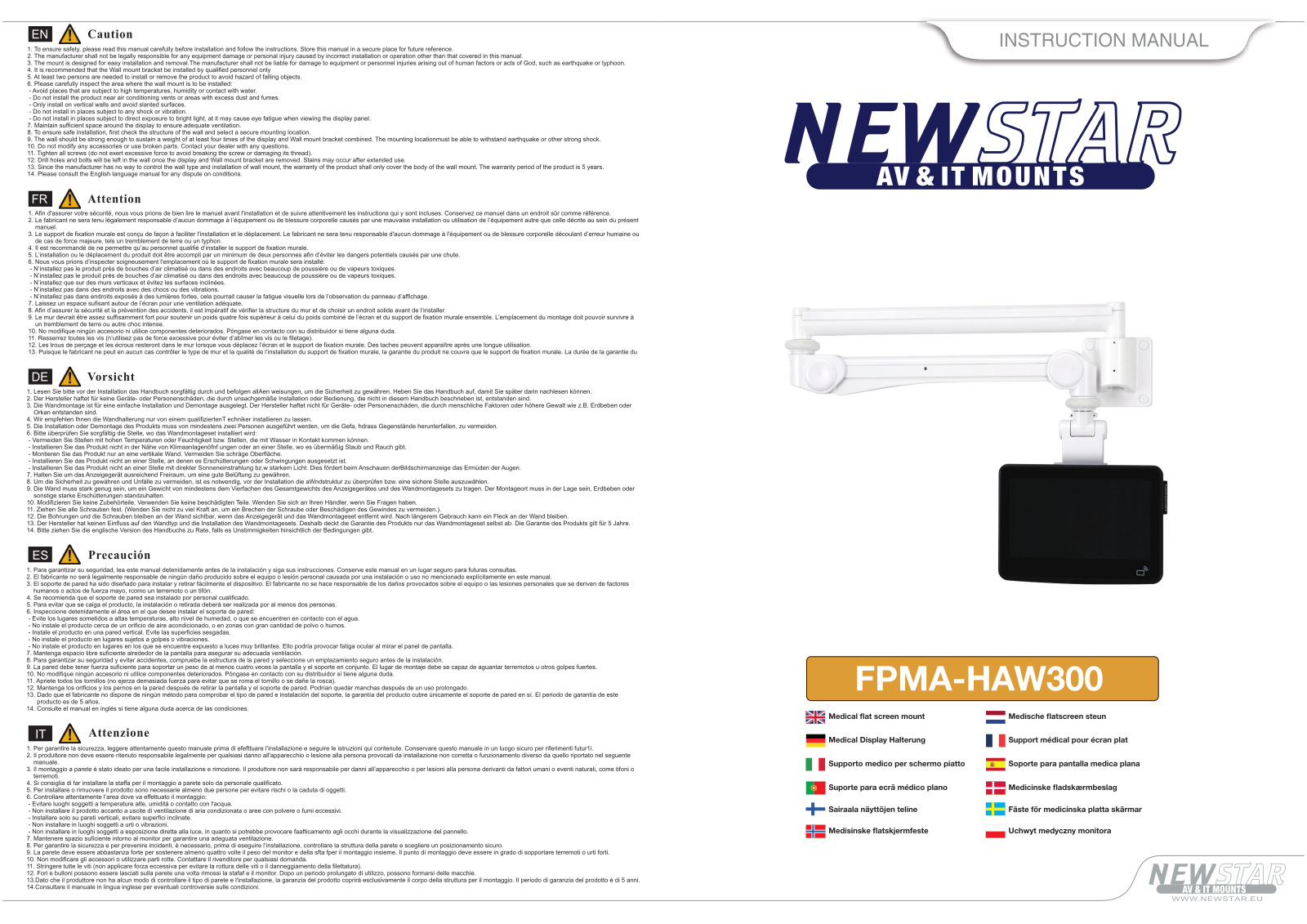 Newstar FPMA-HAW300 User Manual