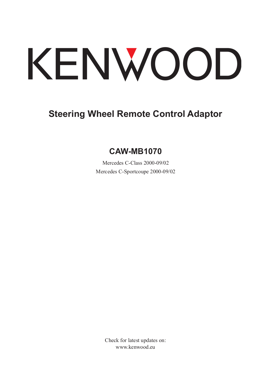 Kenwood CAW-MB1070 User Manual