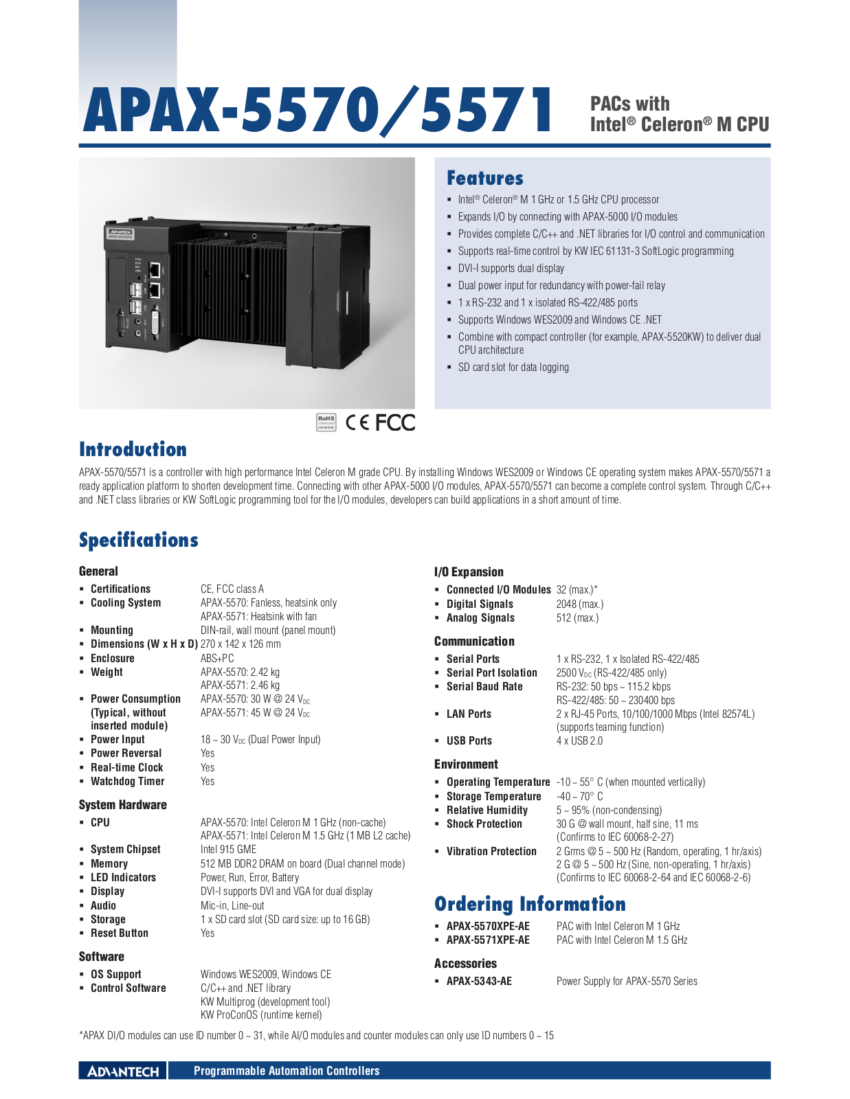 Impulse APAX-5571XPE User Manual